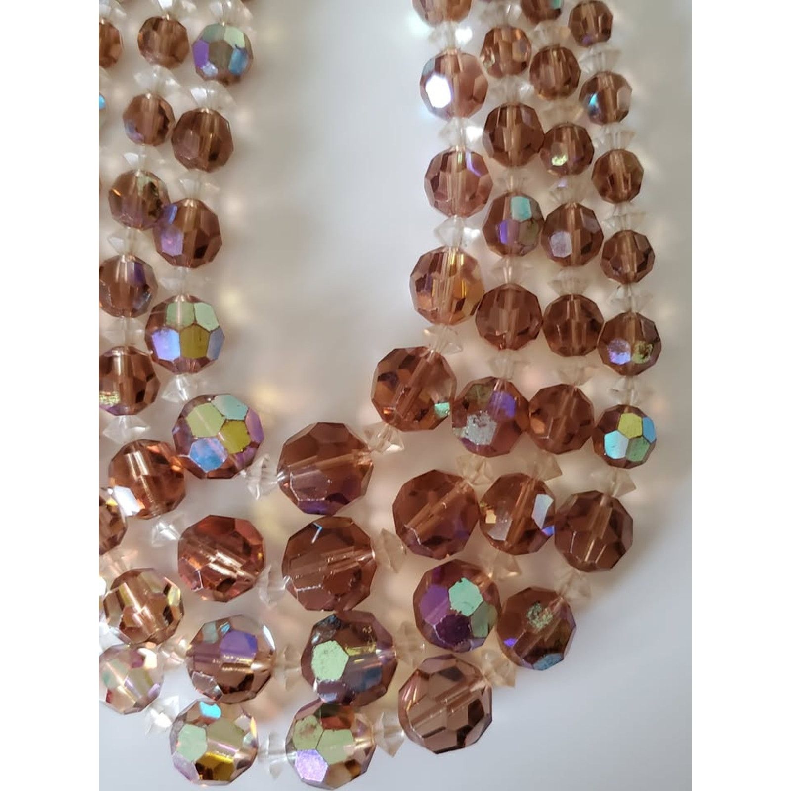 Unknown London Vintage AB Tan Bead Necklace and Earring Set Size ONE SIZE - 5 Thumbnail