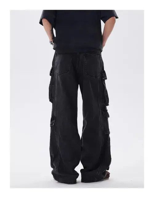 Jean Baggy Cargo Black Denim Jeans Size US 30 / EU 46 - 5 Thumbnail