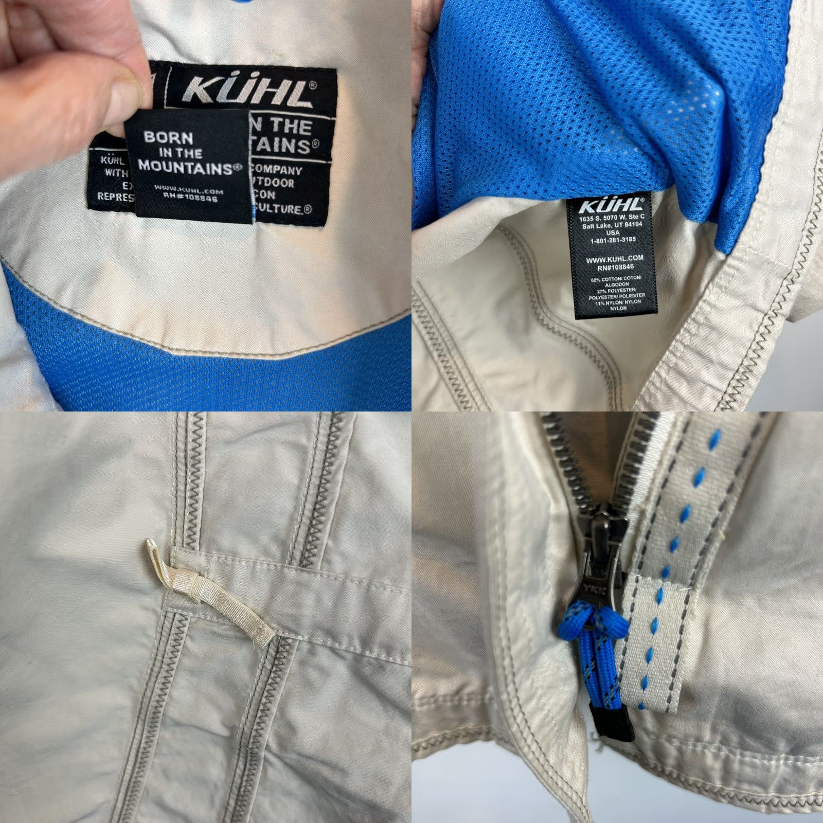 Kuhl Jacket Womens S Beige Lined Hooded Minimalist Capsule Outdoor Casual
