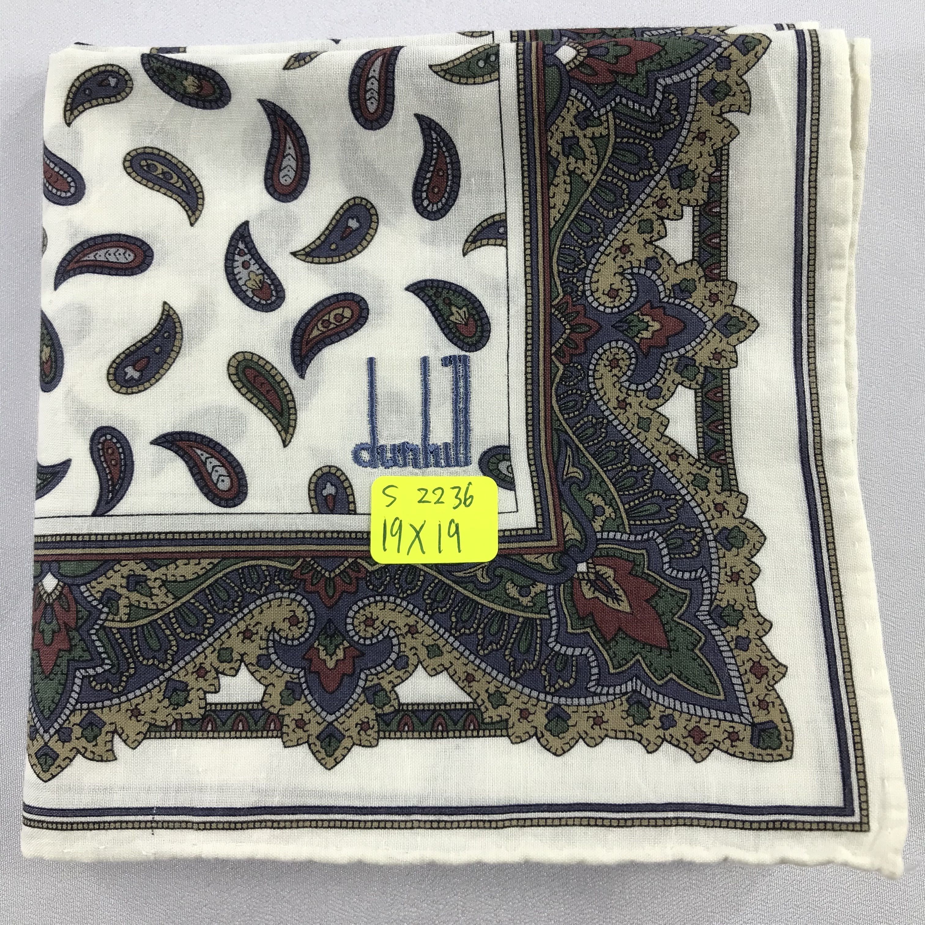 Alfred Dunhill × Vintage Dunhill Bandana / Handkerchief / Neckerchief - S2236 Size ONE SIZE - 5 Thumbnail
