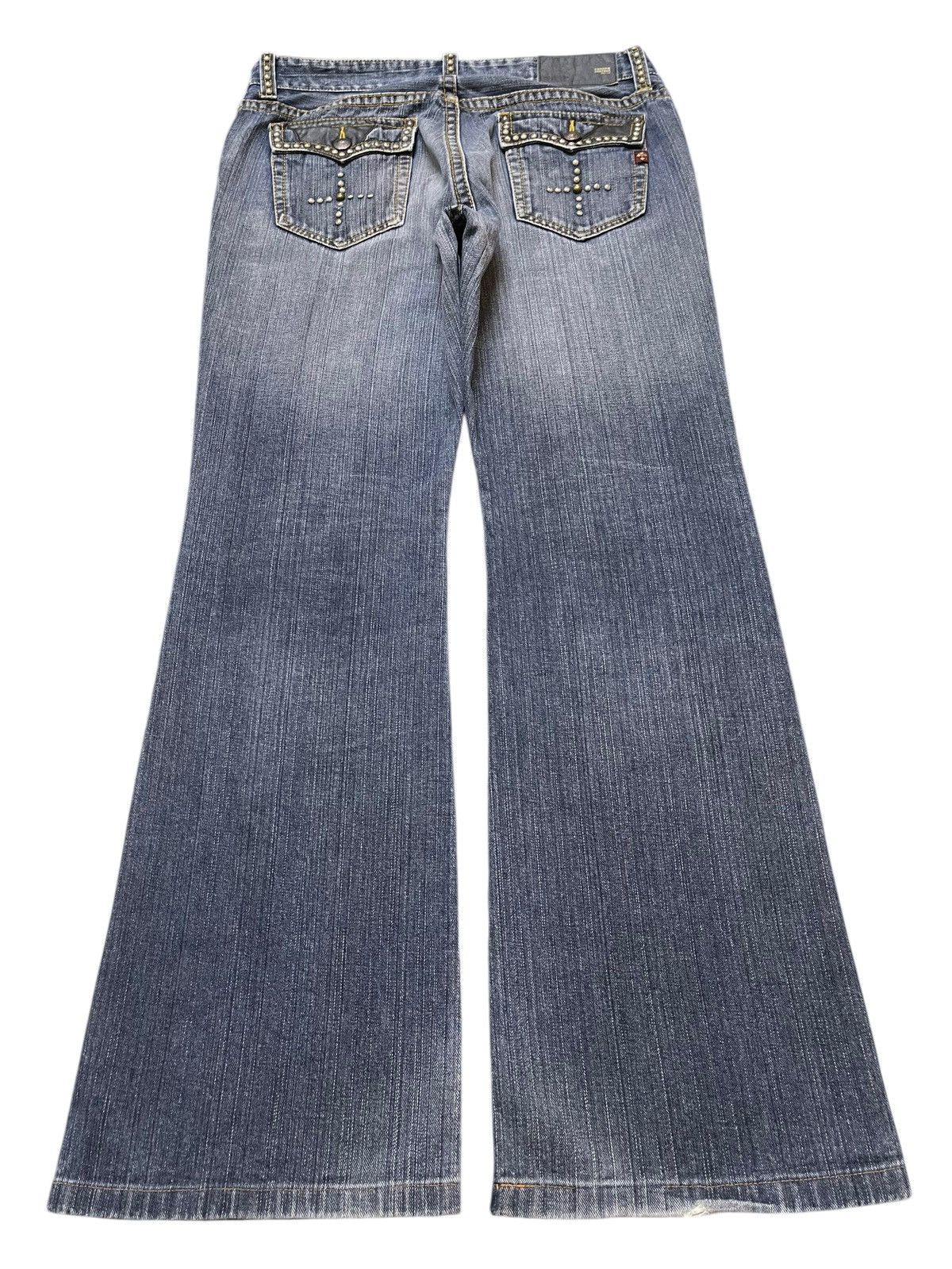 Hysteric Glamour Vintage Japanese Brand Wash Studded Style Baggy Jeans Size US 33 - 2 Thumbnail