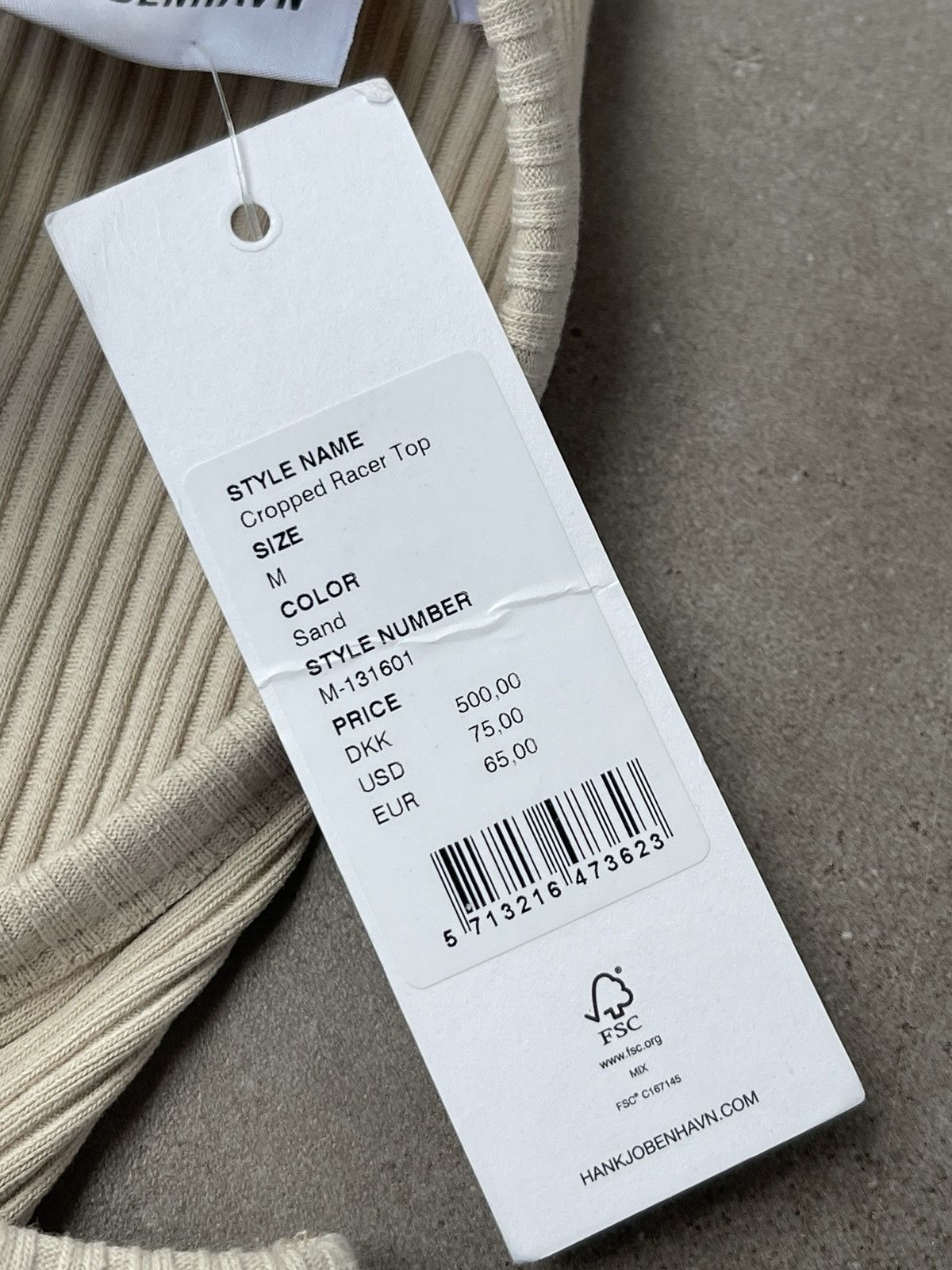 Han Kjobenhavn !DS! SS23 Han Kjobenhavn Cropped Racer Beige Top Size M / US 6-8 / IT 42-44 - 16 Thumbnail