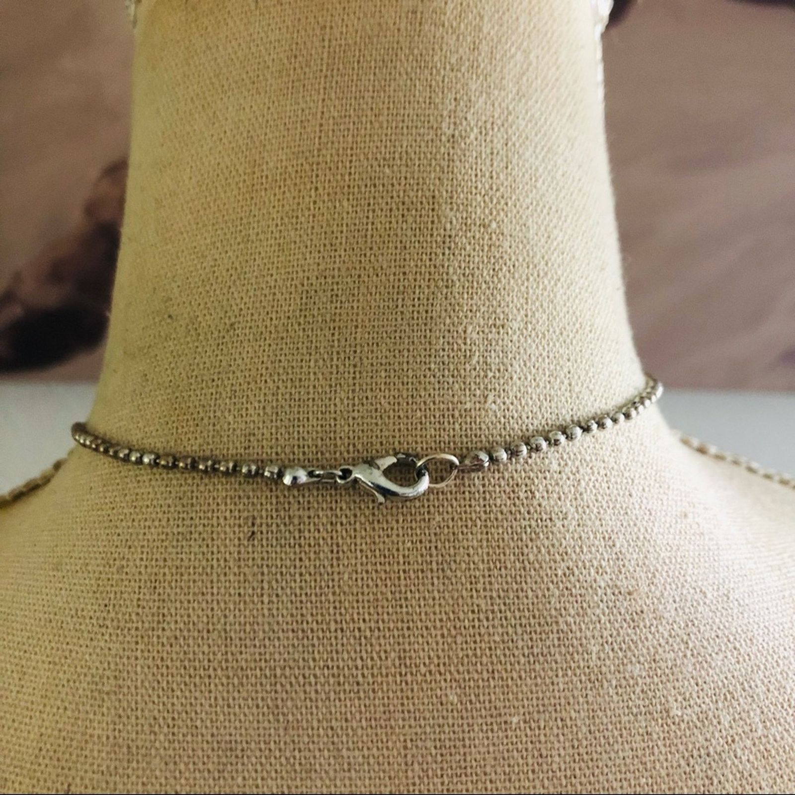 Jewelry Pink sparkle heart slider charm silver ball chain necklace Size ONE SIZE - 5 Thumbnail
