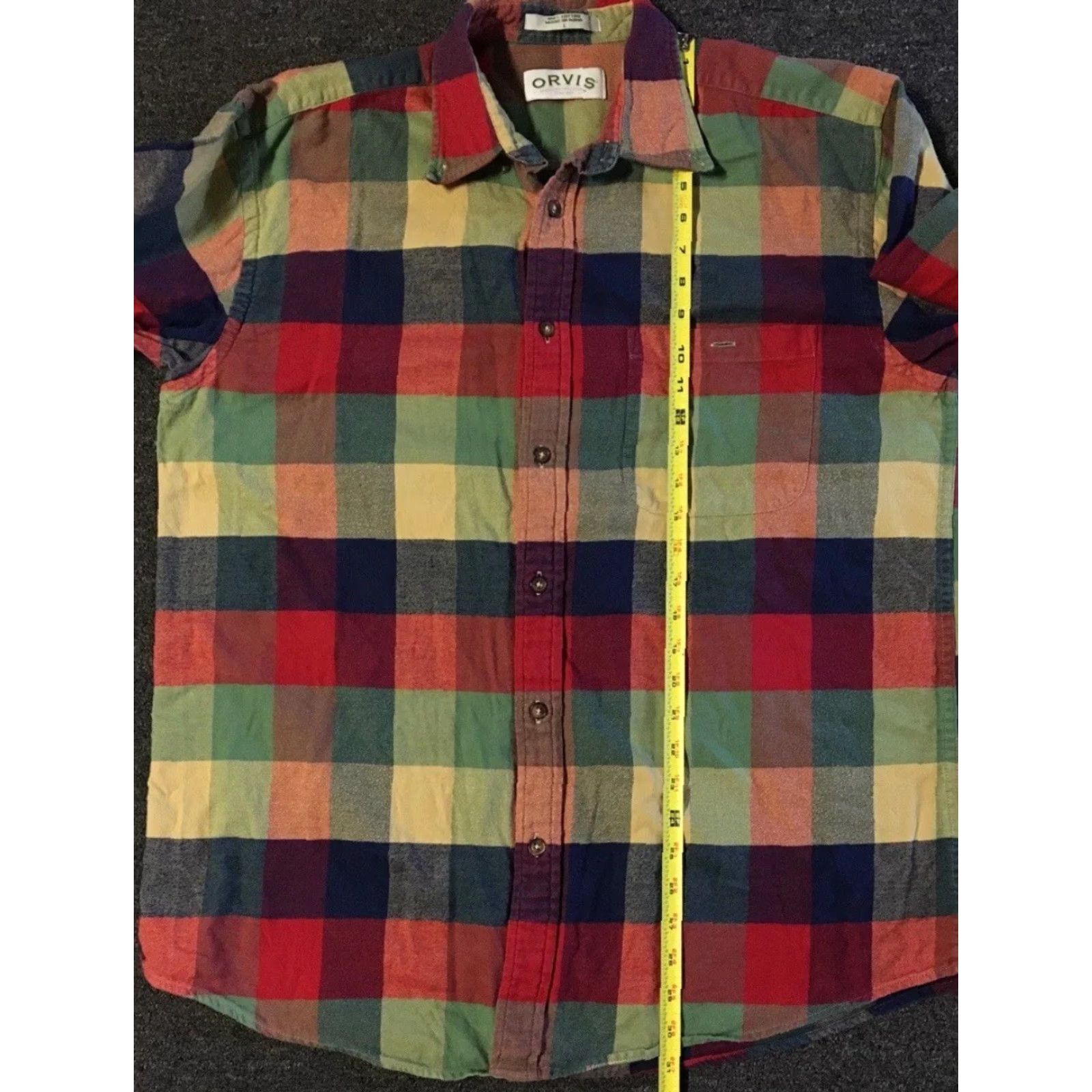 Orvis Vtg 90s Orvis Flannel Shirt XL Patchwork Western Cowboy Surf Skate AOP Grunge Size US XL / EU 56 / 4 - 5 Thumbnail
