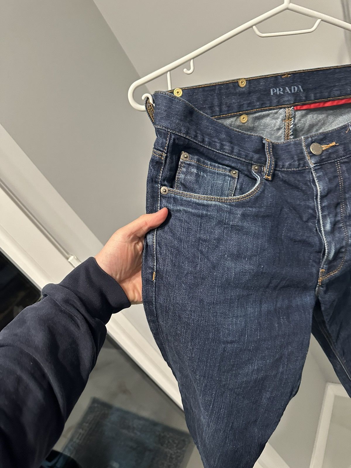 Prada Prada Vintage Denim Shorts Leather Logo Japan Style Size US 30 / EU 46 - 9 Thumbnail