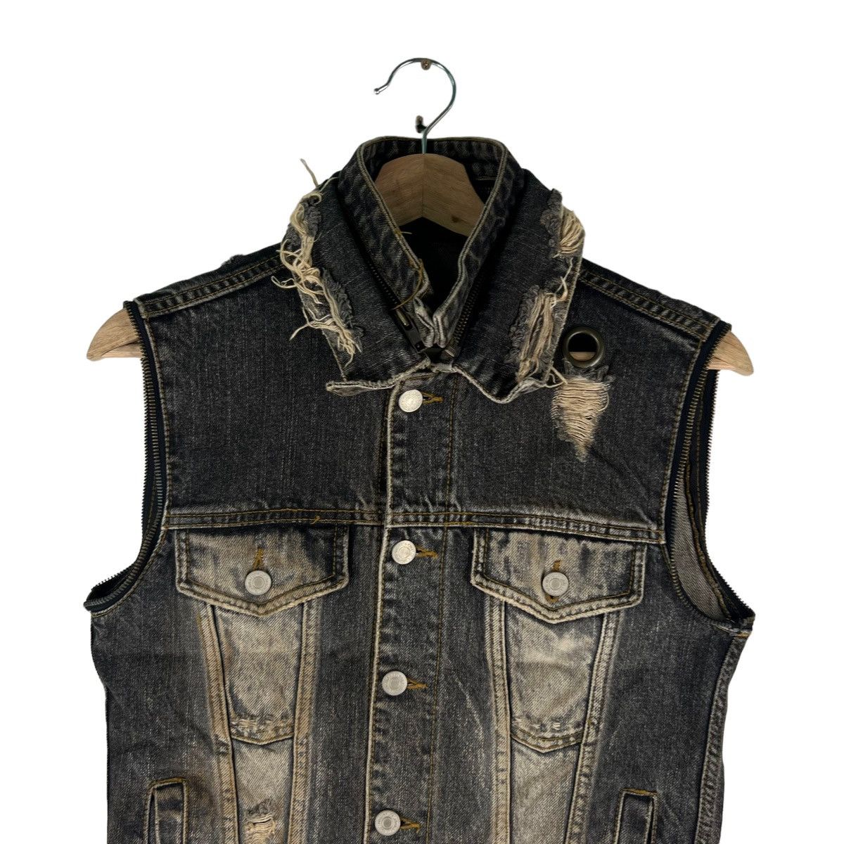 Hysteric Glamour 🔥Biker Vest Denim Jacket Fuga Japan Made Size US S / EU 44-46 / 1 - 2 Thumbnail