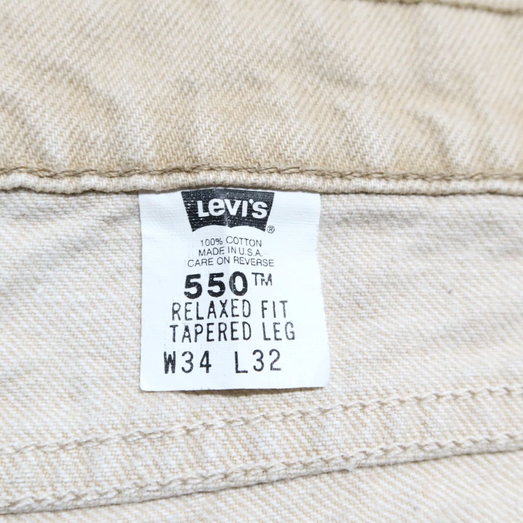 Levi's Vintage Levi's 550 Jeans Mens Tan Size 32 31 Denim Relaxed Fit Tapered Jeans Mens Tan 550 Vintage Levi's Jeans Size US 32 / EU 48 - 5 Thumbnail