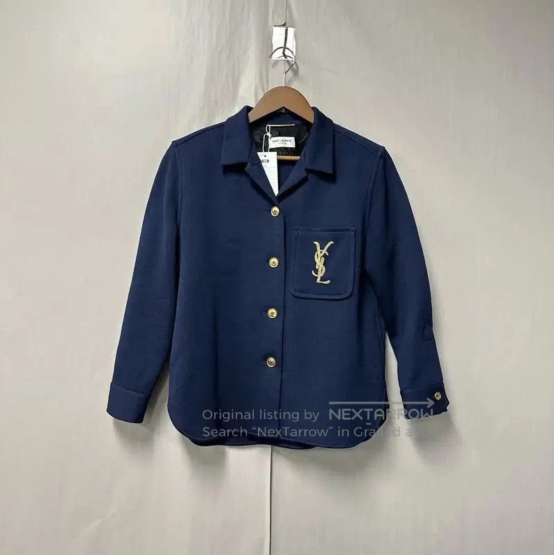 Yves Saint Laurent YSL Navy Wool Jacket for Women . Size M / US 6-8 / IT 42-44 - 1 Thumbnail