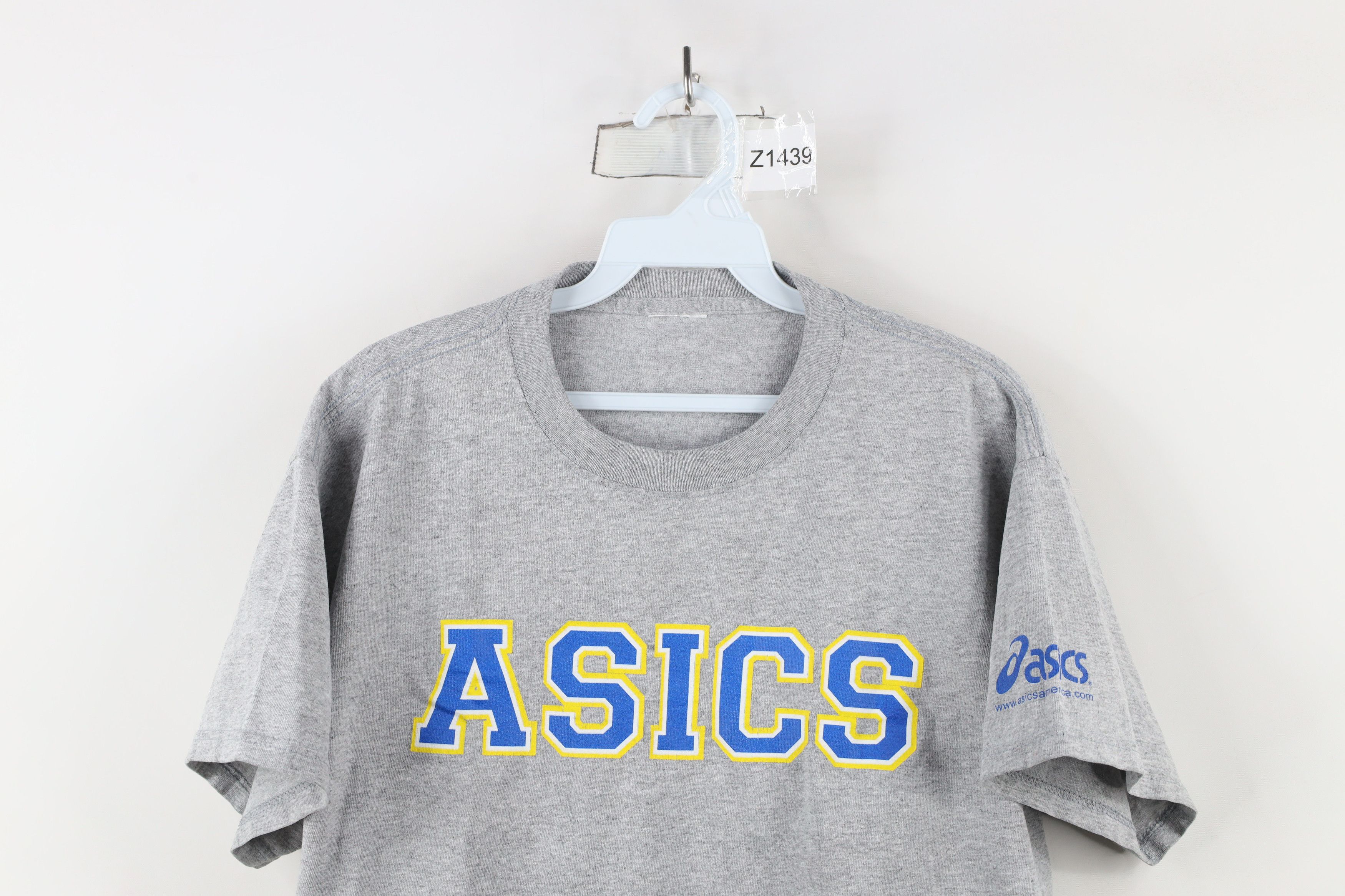 Asics × Vintage Vintage Asics Spell Block Letter Short Sleeve T-Shirt Gray Size US M / EU 48-50 / 2 - 2 Thumbnail