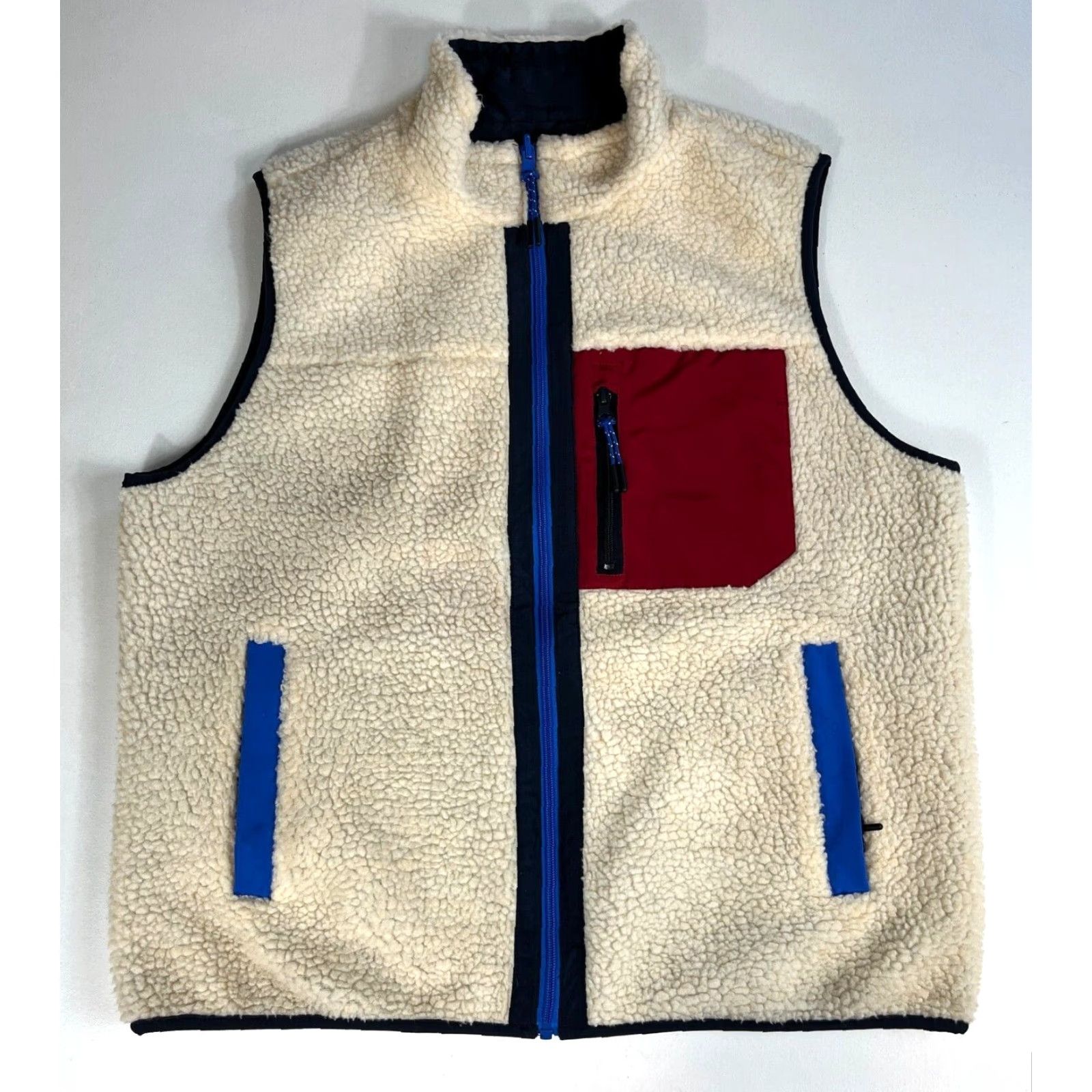 Stoic Stoic Men’s Vest Shirt XL Reversible Sherpa Mixed Media Multicolor Pocketless? Size US XL / EU 56 / 4 - 5 Thumbnail