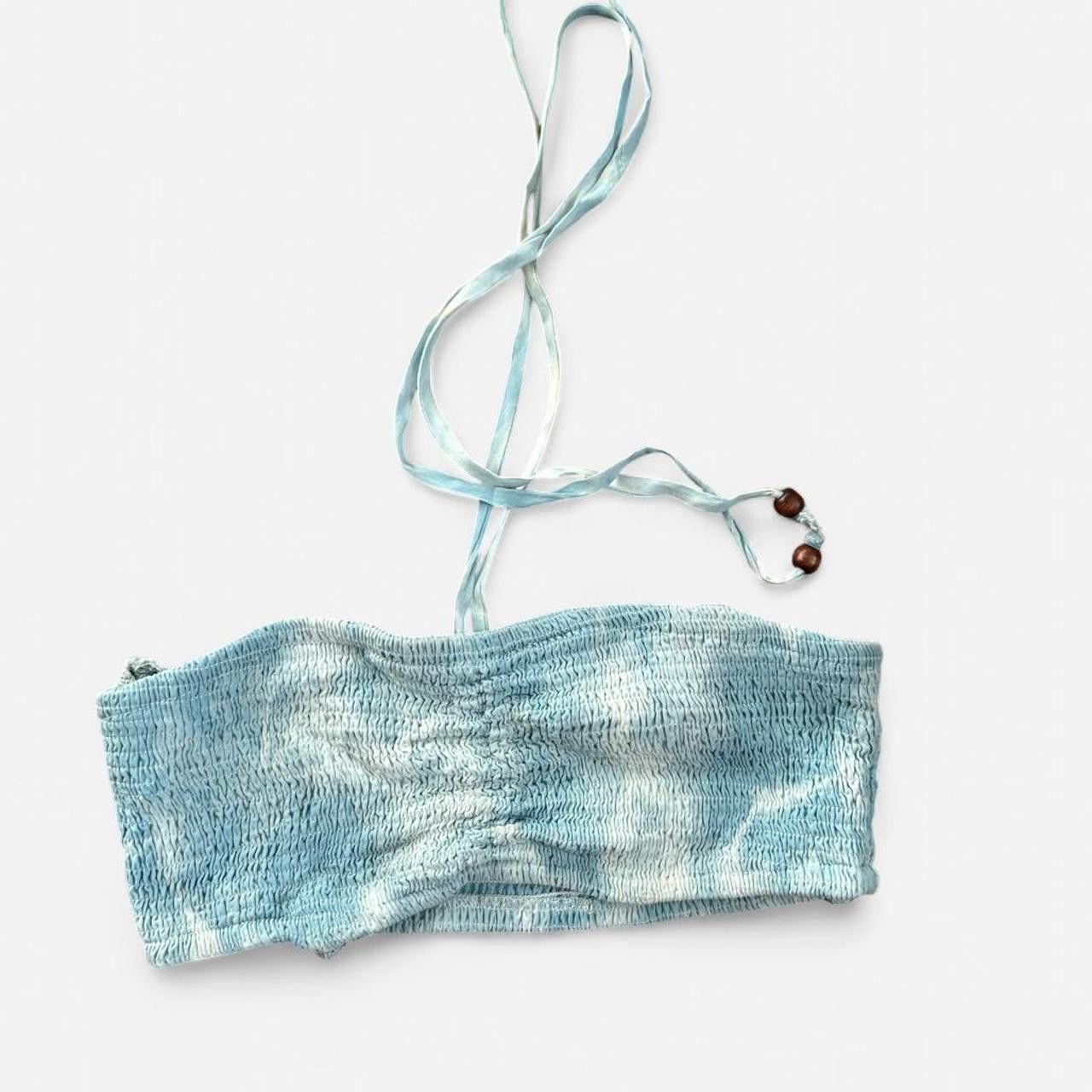 Other Blue and white tie-dye ruched bandeau top in size... Size S / US 4 / IT 40 - 1 Thumbnail