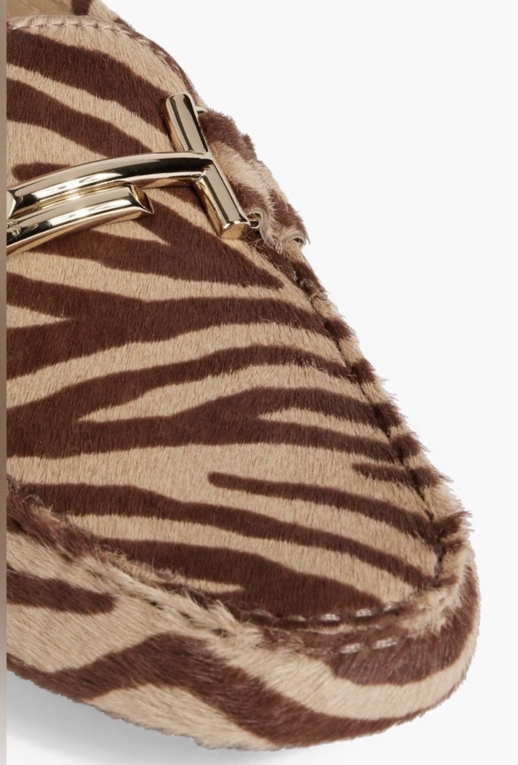 Tod's TOD'S Double T zebra-print calf-hair loafers Animal Print Size US 5 / IT 35 - 4 Thumbnail