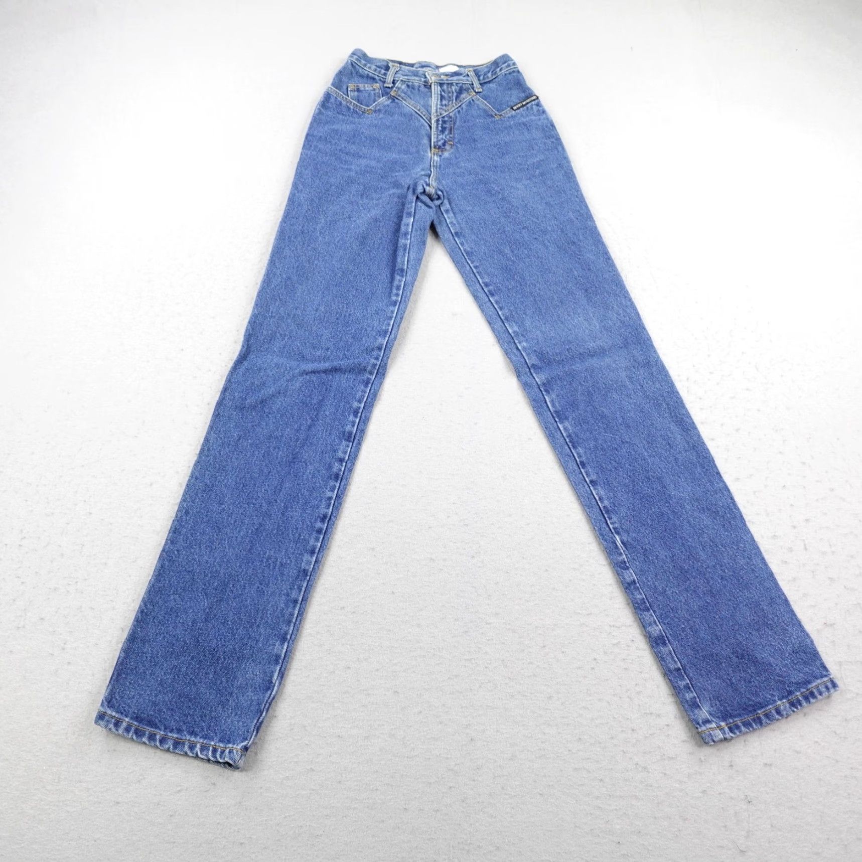 Vintage VINTAGE Rockies Jeans Women 27x34 Blue Denim High Waist Western Straight Leg Womens Jeans Size 27" / US 4 / IT 40 - 2 Thumbnail
