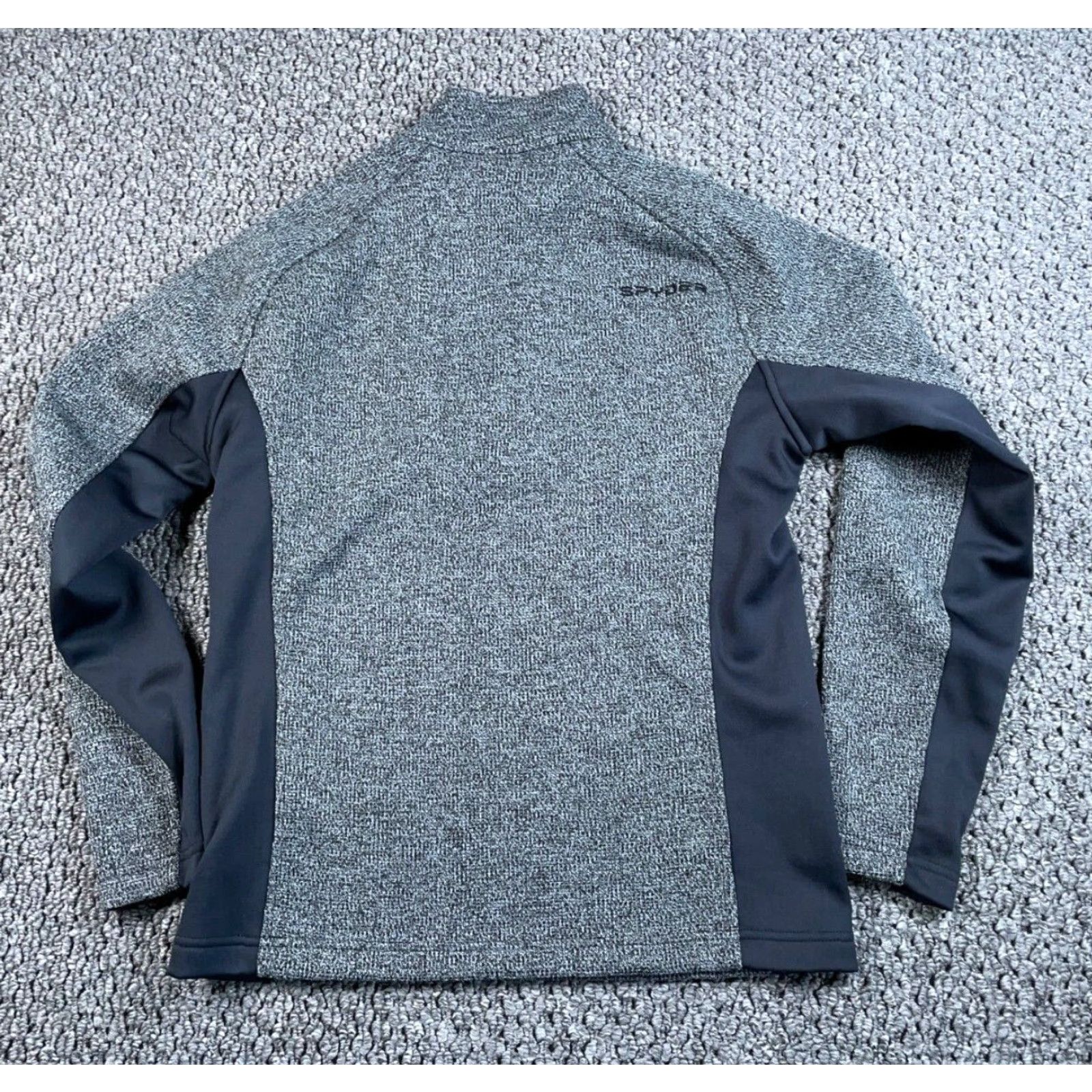 Spyder Spyder 1/4 Zip Marble Pullover Jacket Adult Medium Gray Black Mock Neck Ski Outdoors Size US M / EU 48-50 / 2 - 2 Thumbnail