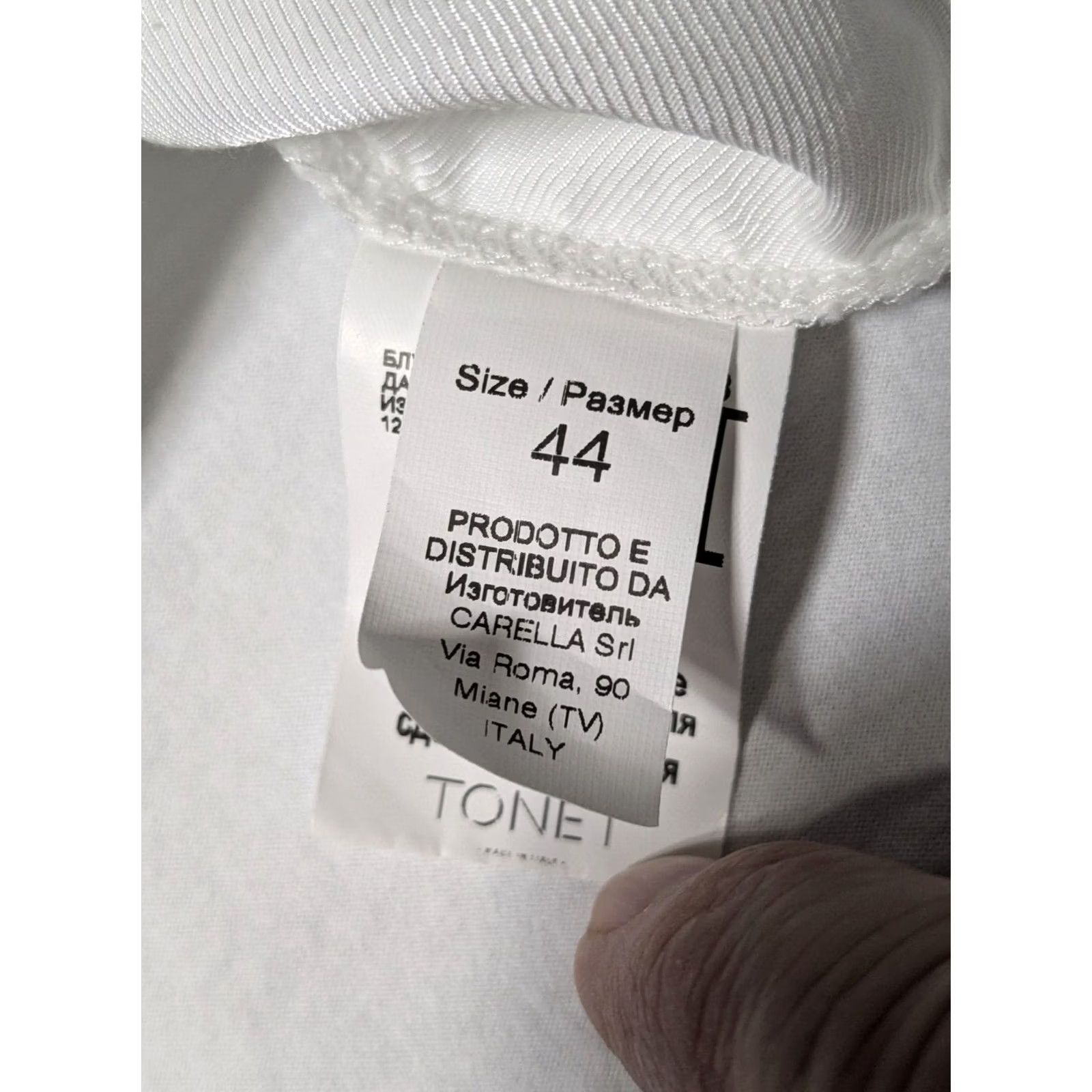 Eton TONET Blouse Women White Cotton Viscose Embroidered Made In Italy 8 Short Sleeve Round Neck Pullover Regular Size M / US 6-8 / IT 42-44 - 7 Thumbnail