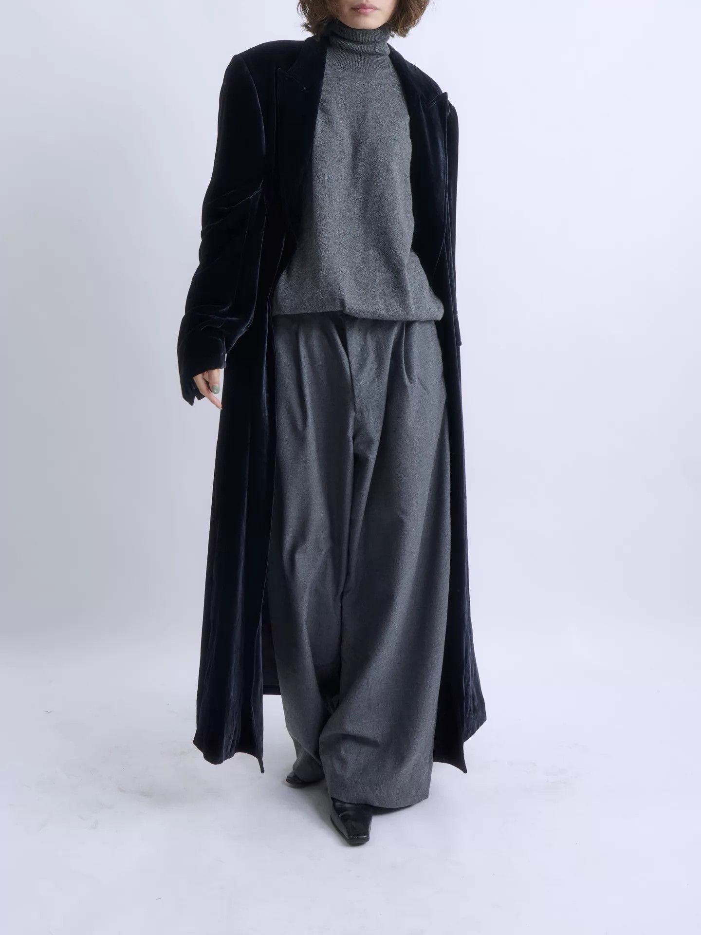 Other BY MAISON SANS TITRE blue velvet double-breasted coat Size L / US 10 / IT 46 - 5 Thumbnail
