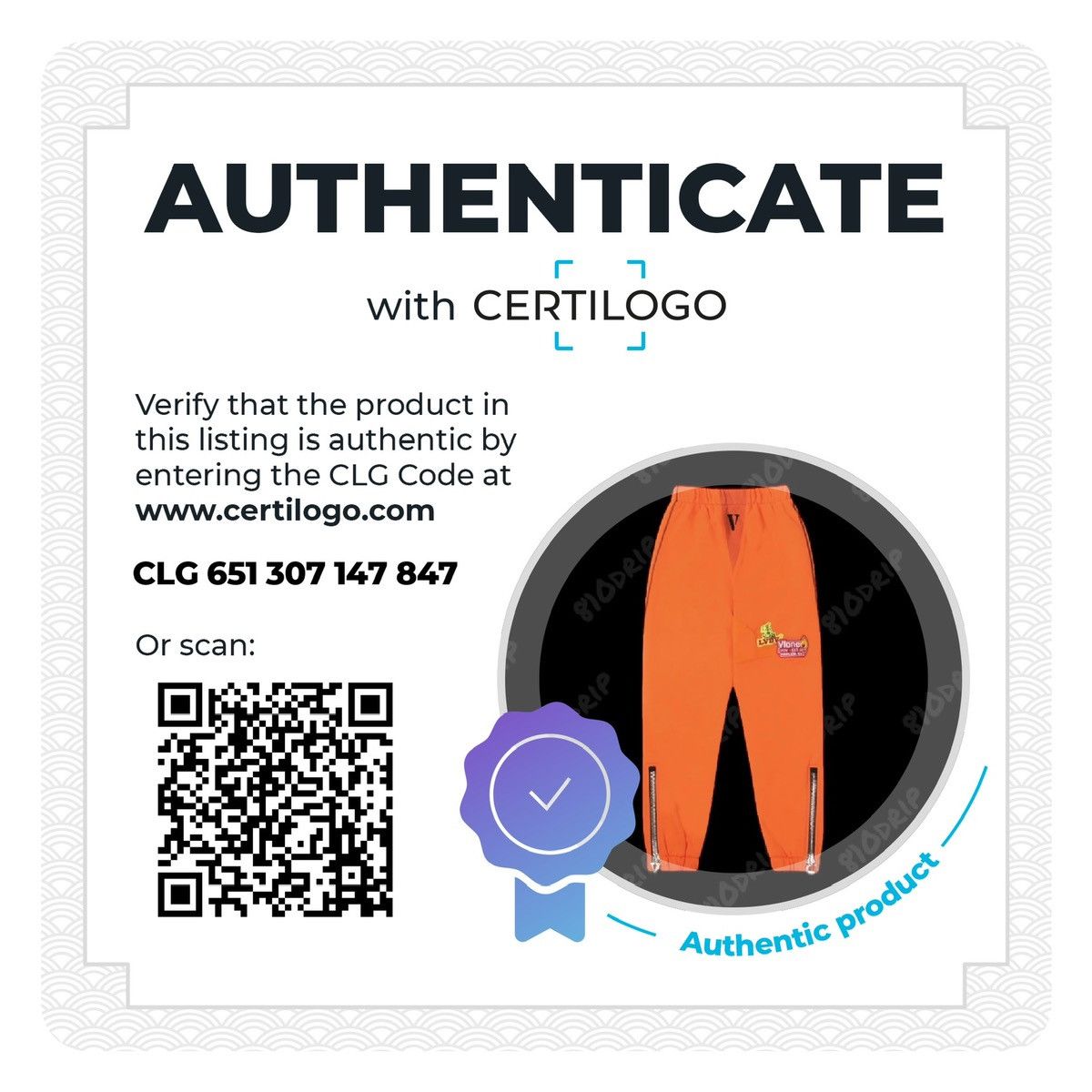 Vlone Vlone Caution Zip Sweatpants (L) Size US 34 / EU 50 - 9 Thumbnail
