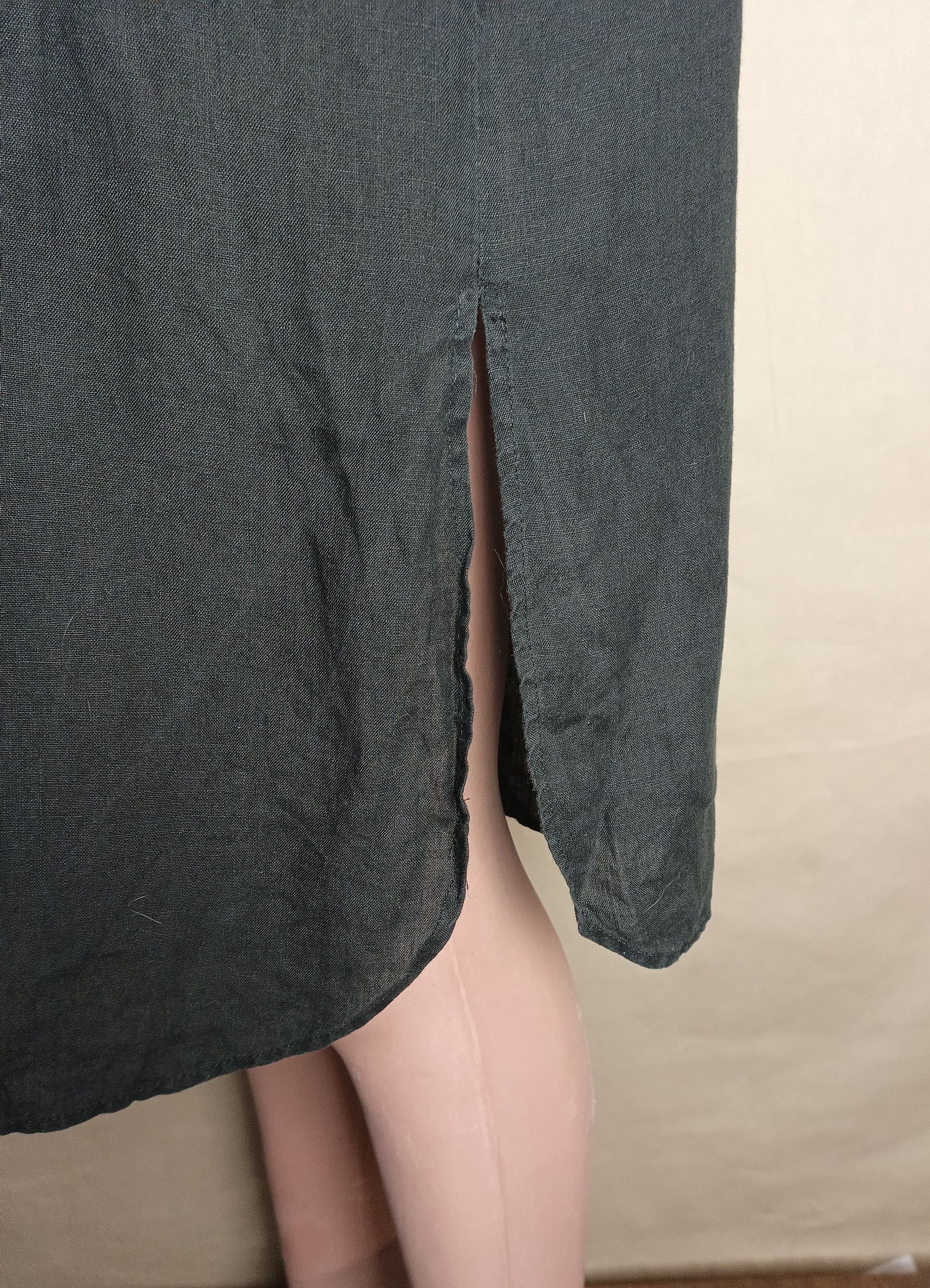 Max Mara MAX MARA Pure Linen Black Light Dress EU42 US12 Size XL / US 12-14 / IT 48-50 - 5 Thumbnail