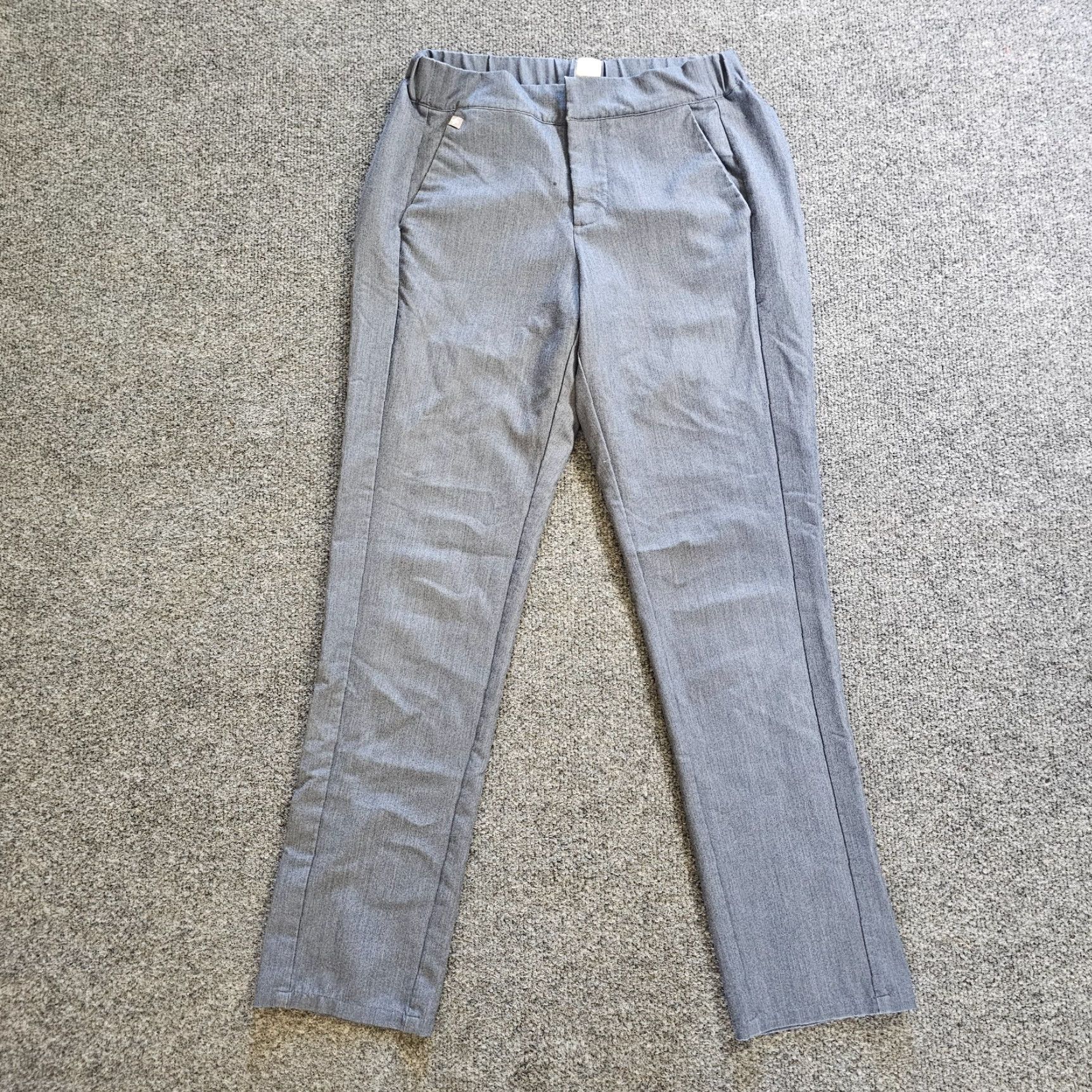 Vintage FIGS Scrub Pants Womens XS Gray Zip Elastic Waist Straight Leg Comfort Size 26" / US 2 / IT 38 - 2 Thumbnail