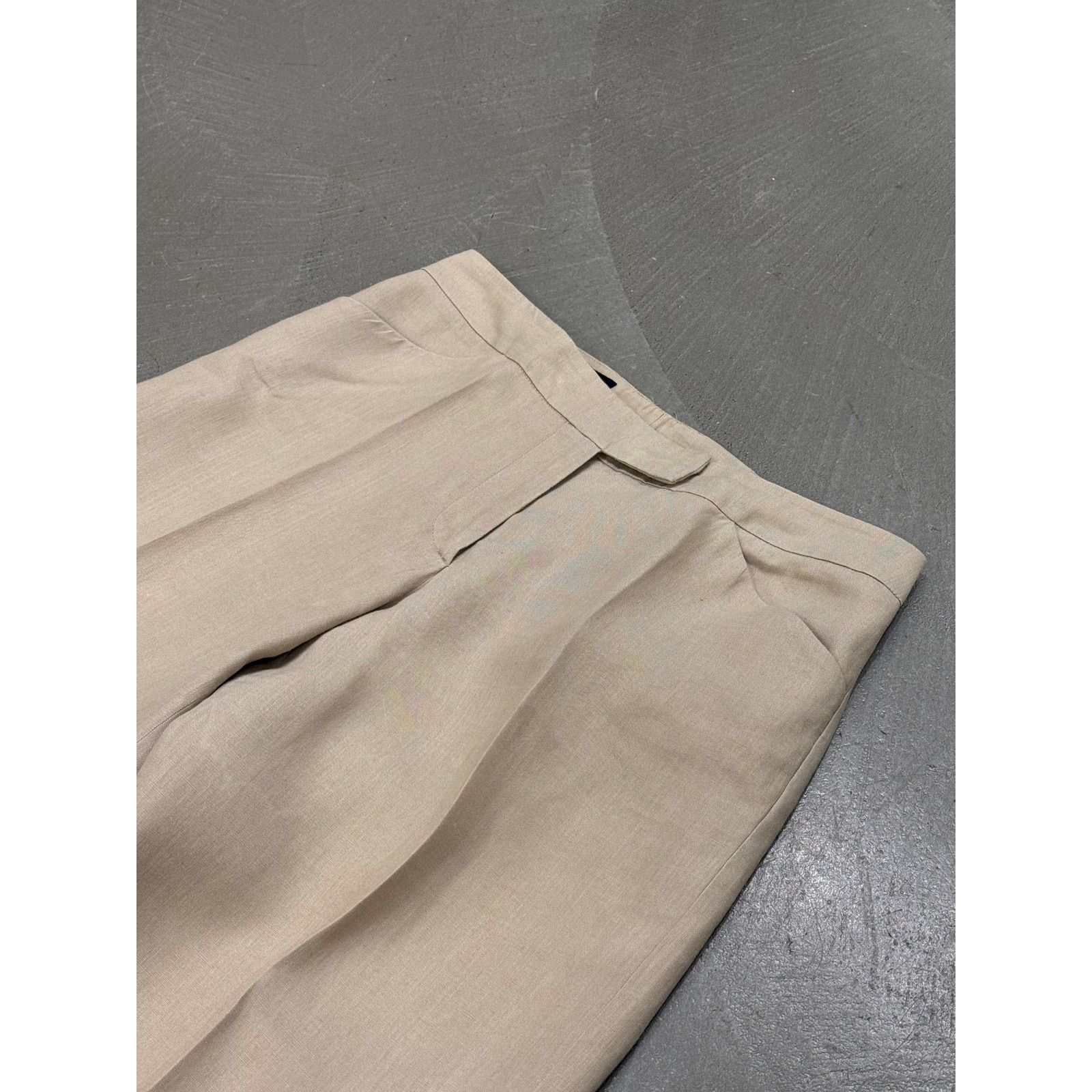 Giorgio Armani Giorgio Armani beige linen wide leg tailored trousers Size 30" / US 8 / IT 44 - 3 Thumbnail