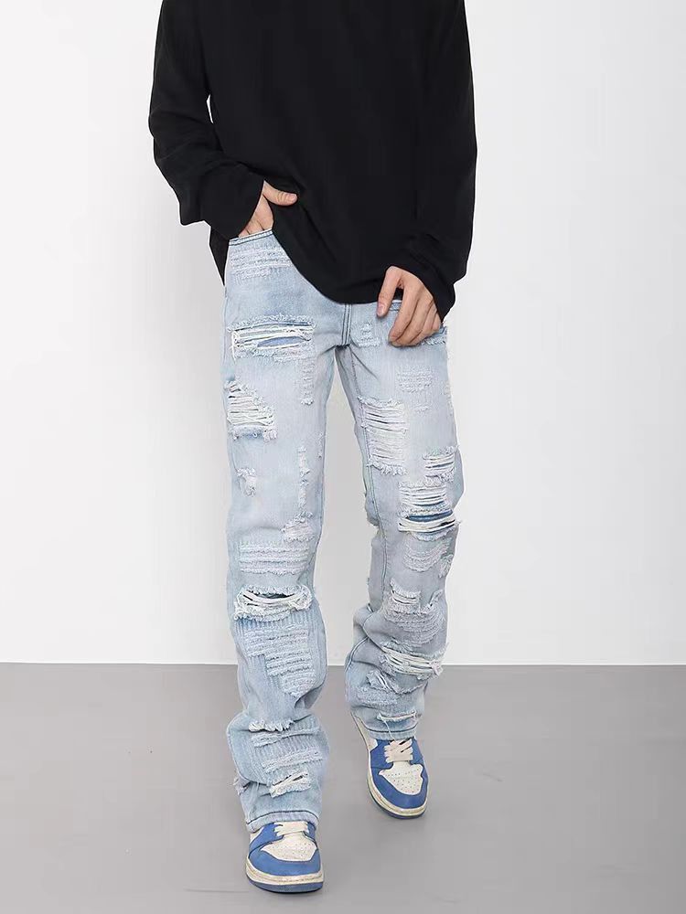 Japanese Brand × Jean Vintage washed ripped street micro flared jeans Size US 34 / EU 50 - 2 Thumbnail