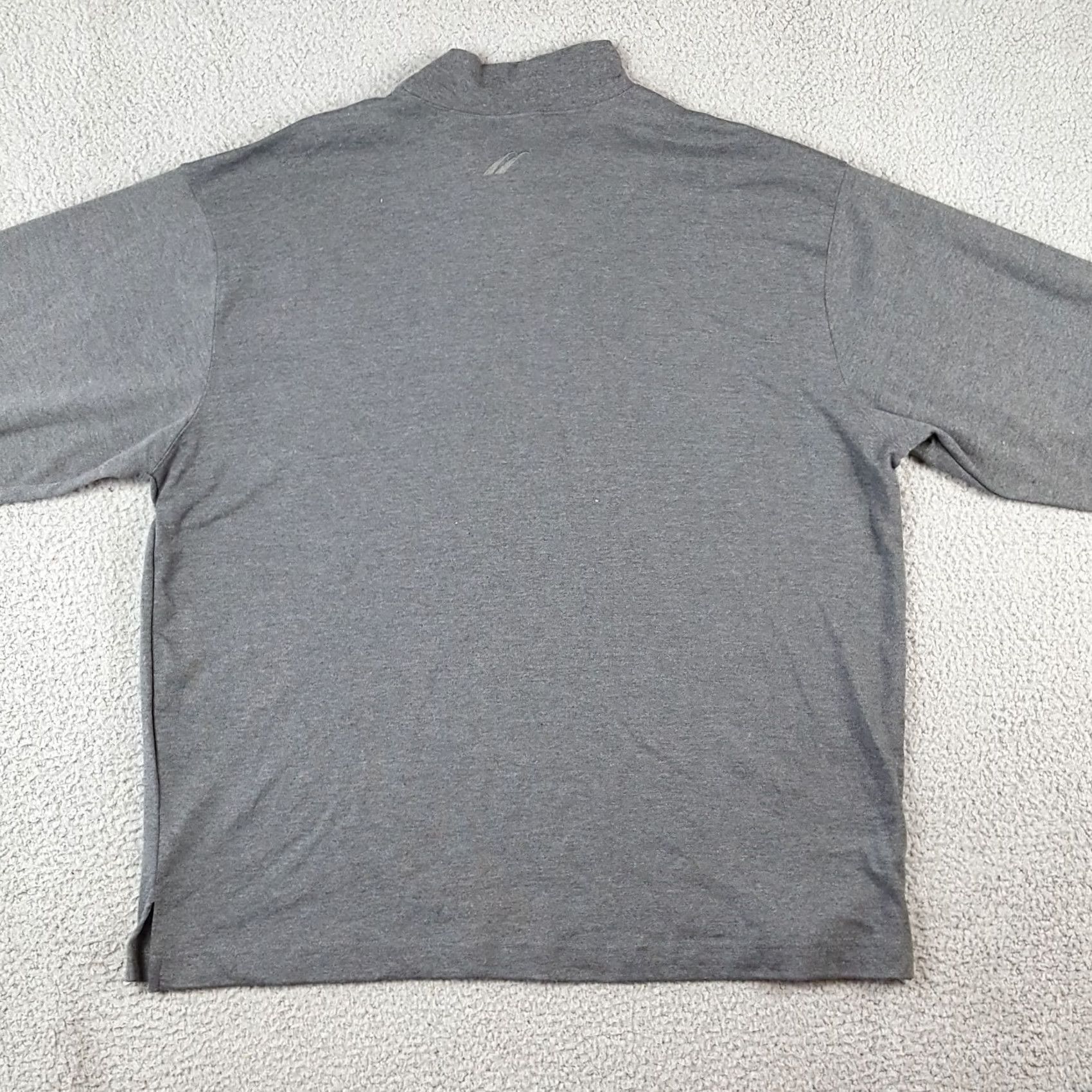 Vintage VINTAGE Glen Echo Gray Long Sleeve Mock Neck Men's Size L Dress Shirt T Shirt Heather Size 42R - 5 Thumbnail