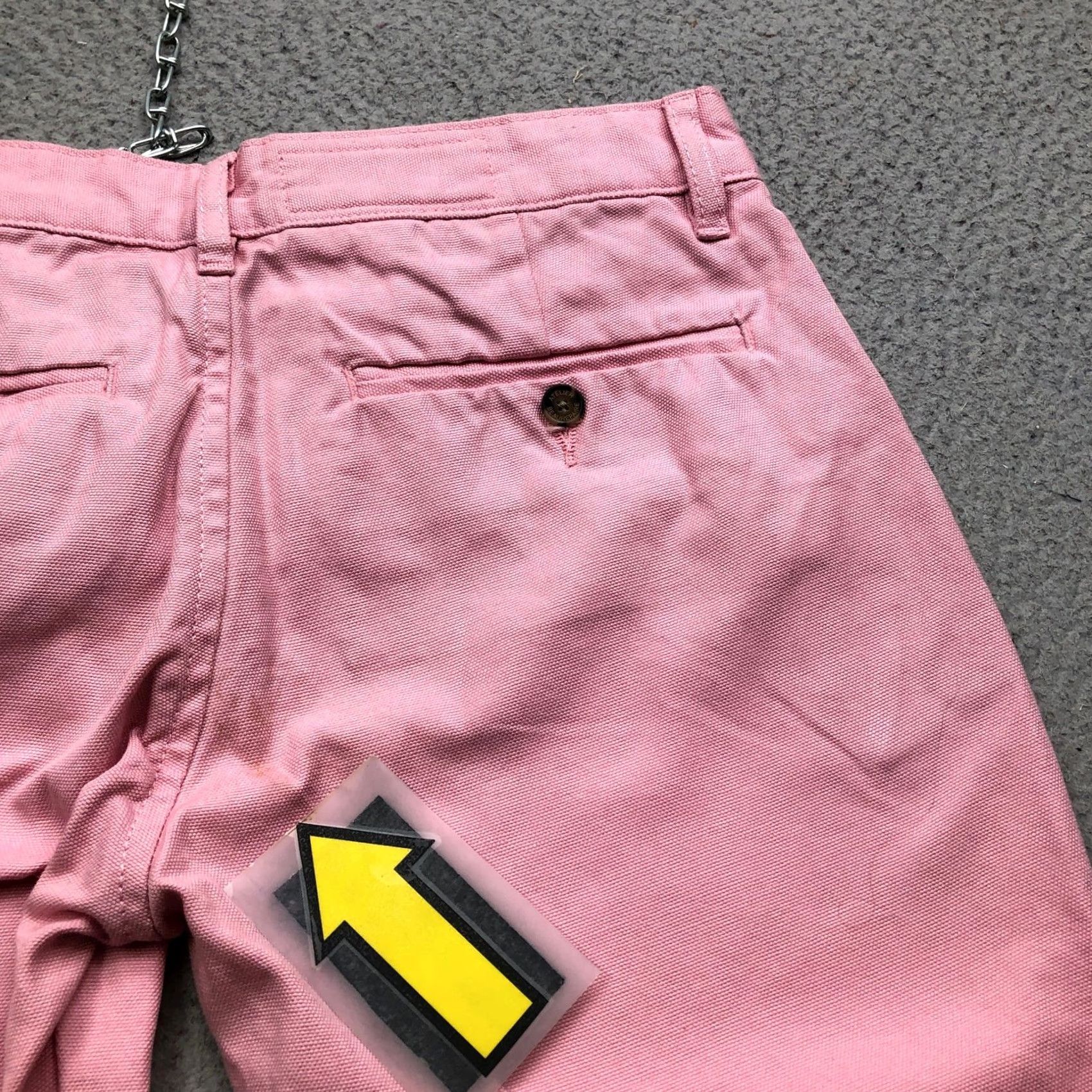 Pinko Atelier Beaurepaire Marie Canvas Pants Womens 28 x23 Straight Pocket Pink Front Logo Chino Casual Pants Womens Regular Straight Pink Jeans 28 Size 28" / US 6 / IT 42 - 6 Thumbnail