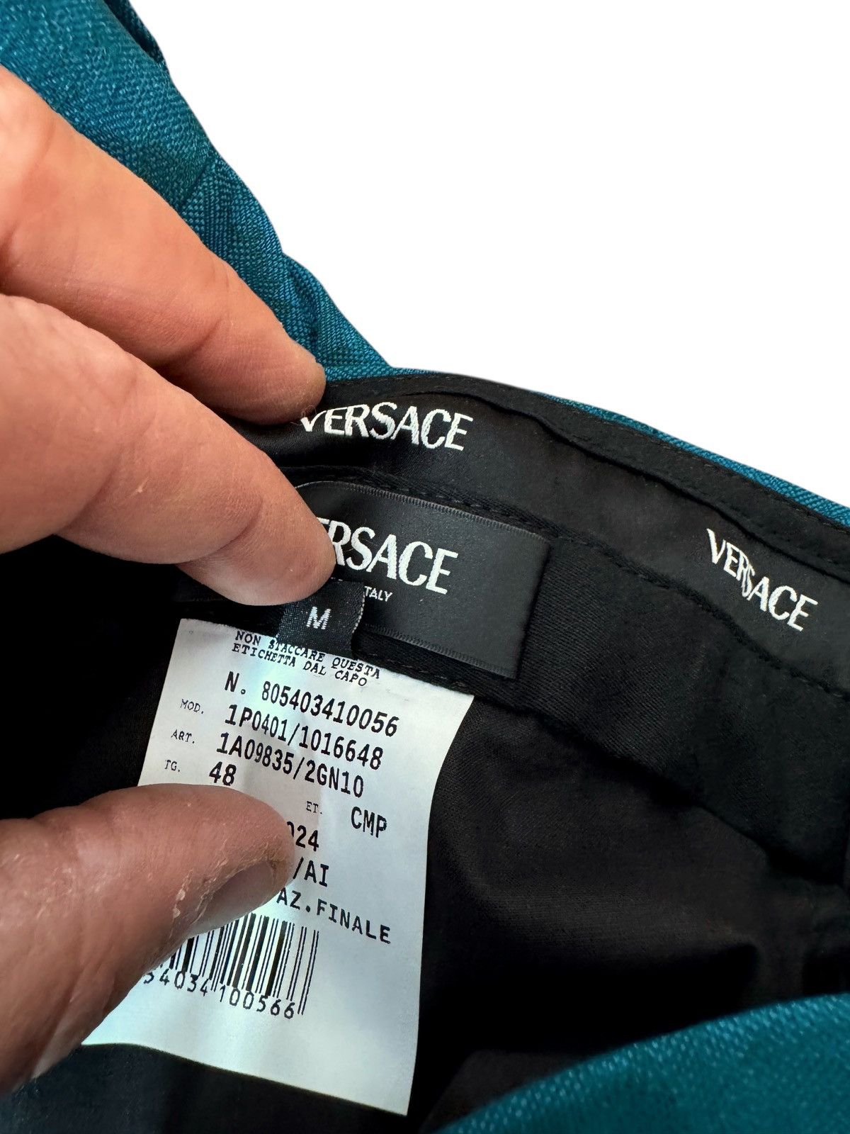 Versace Versace turquoise jacquard baroque pants size 48 Size US 32 / EU 48 - 7 Thumbnail