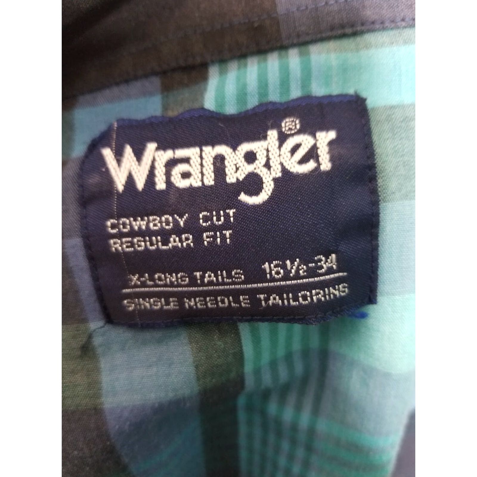 Wrangler VINTAGE WRANGLER Pearl Snaps Plaid Western Cowboy Button Front Shirt Men’s XL Size US XL / EU 56 / 4 - 4 Thumbnail