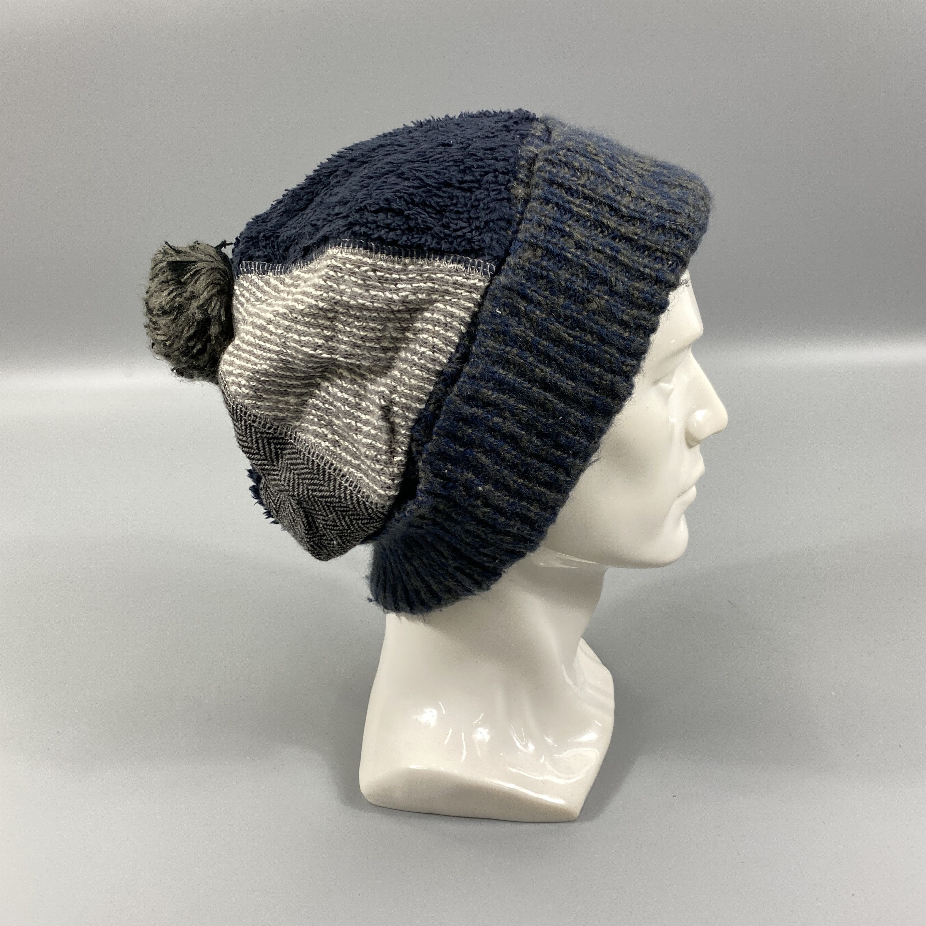 Japanese Brand Mix Pattern Snow Cap Beanie Hat -BN1151 Size ONE SIZE - 3 Thumbnail