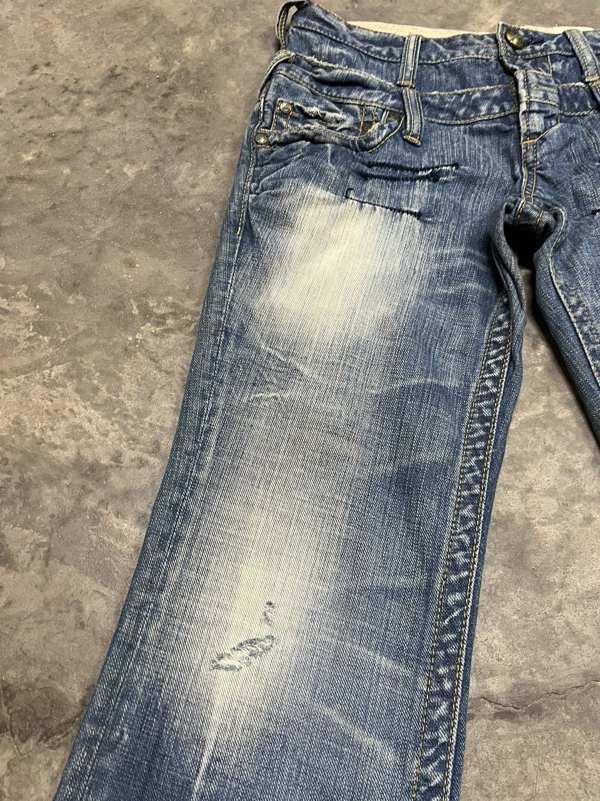 Hysteric Glamour Flare Jeans double waist Antgauge diatressed low rise Size US 30 / EU 46 - 4 Thumbnail