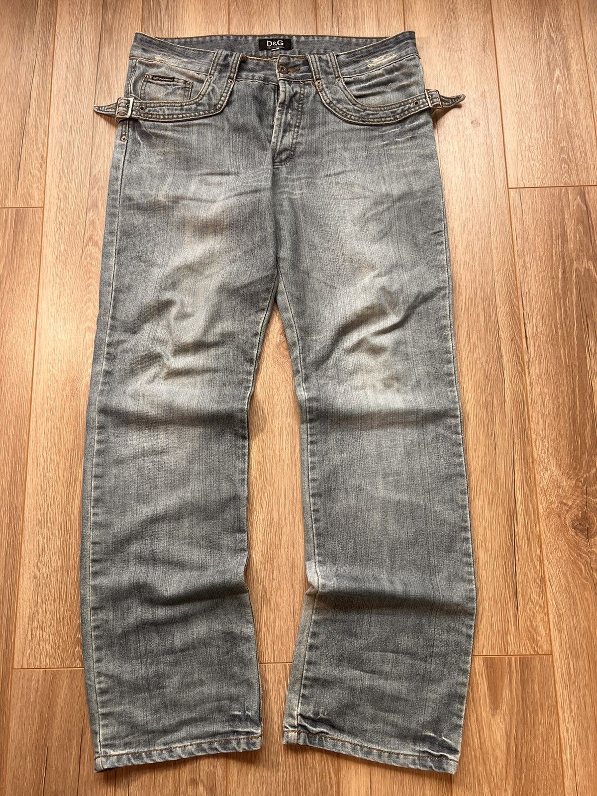 D&G Dolce & Gabbana Archive 2000s Waist Straps Denim