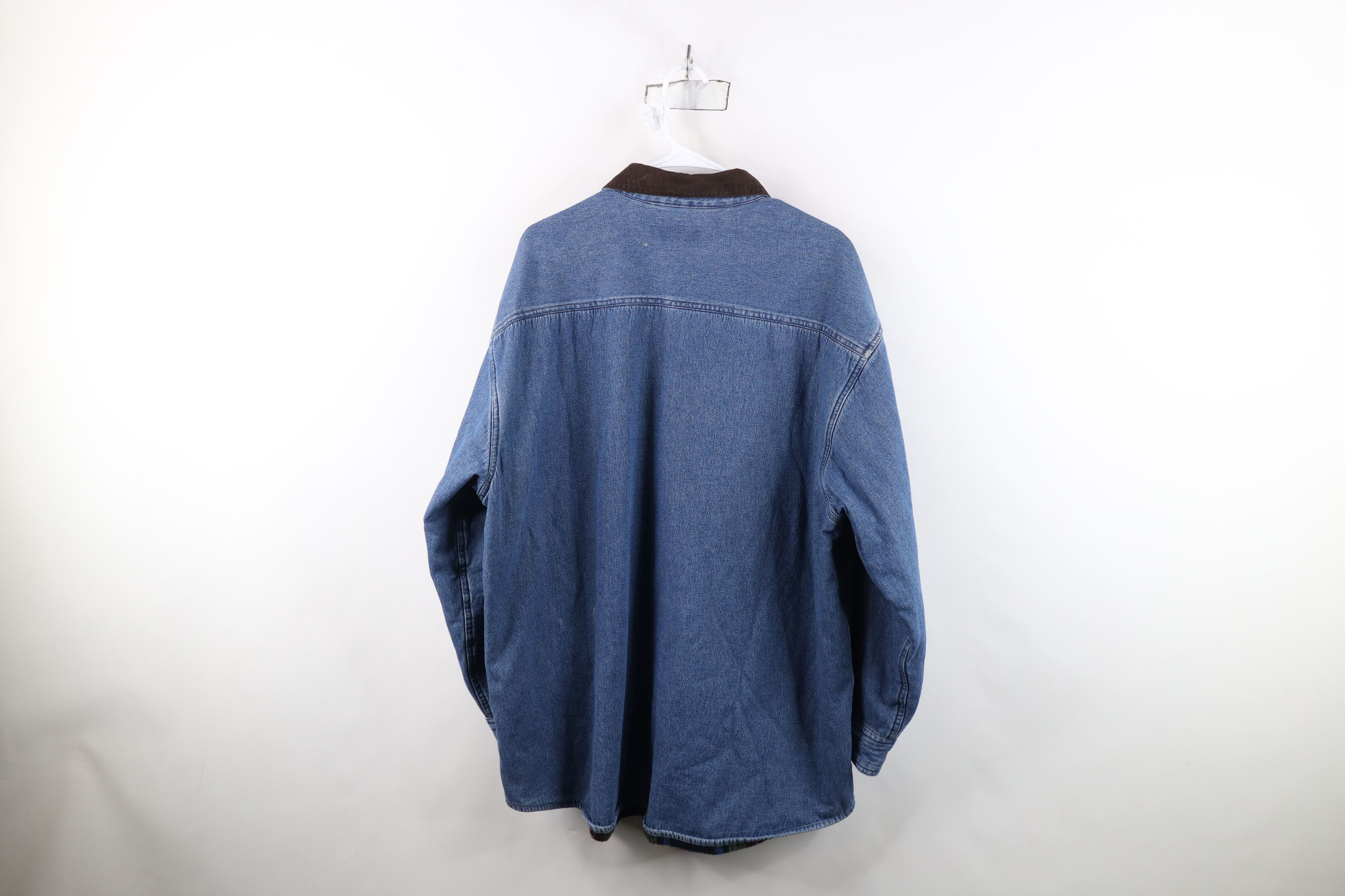 Vintage Vintage Streetwear Lined Denim Button Shirt Jacket Jac Shirt Size US XL / EU 56 / 4 - 12 Thumbnail