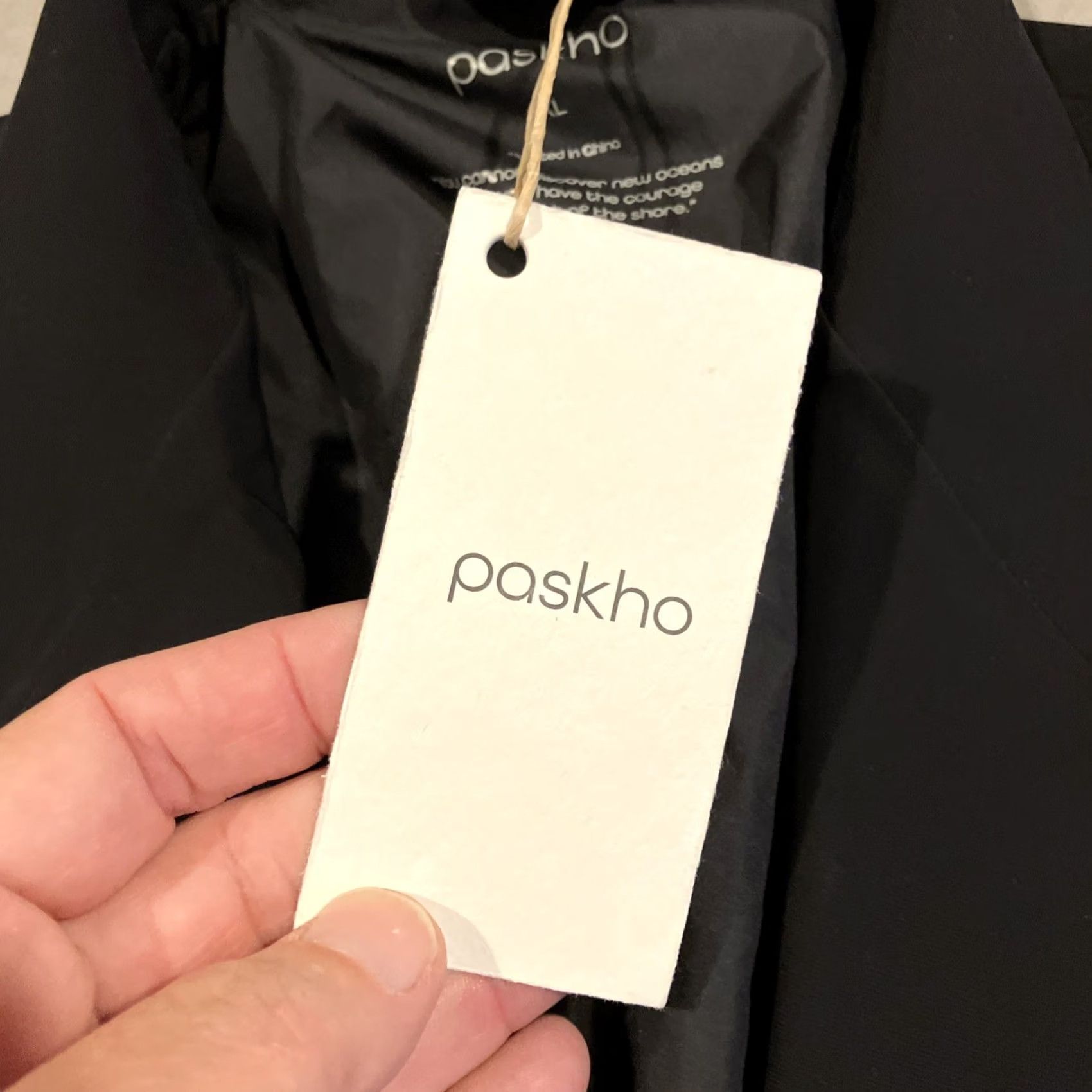 Vintage NWT Paskho Black Blazer Jacket Stretch Modern Travel Tech Pockets XL Blazer Mens Regular Mid-Length Size 46R - 2 Thumbnail