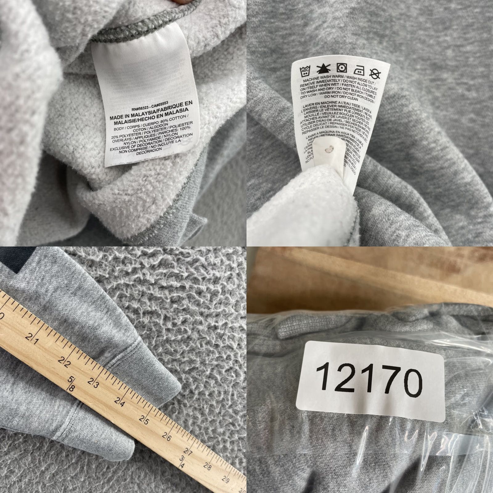 Nike Nike NSW Hoodie Men's Medium Gray Logo Zip Jacket Sportswear Athletic Streetwear Size US L / EU 52-54 / 3 - 8 Thumbnail