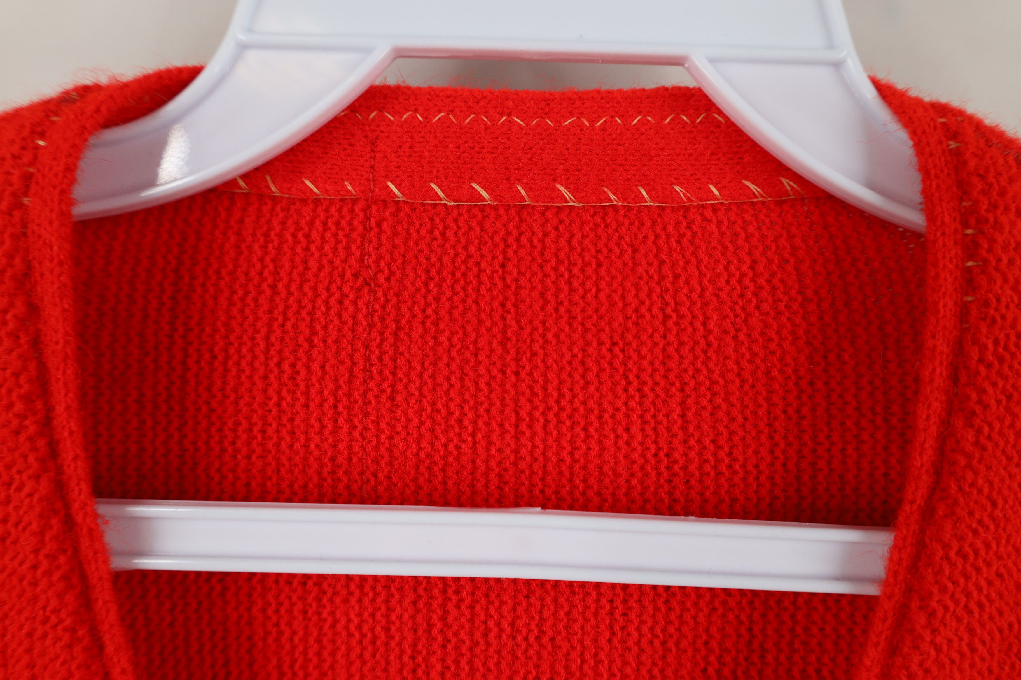 Vintage Vintage 50s 60s Streetwear Knit Cardigan Sweater Red USA Size US L / EU 52-54 / 3 - 9 Thumbnail