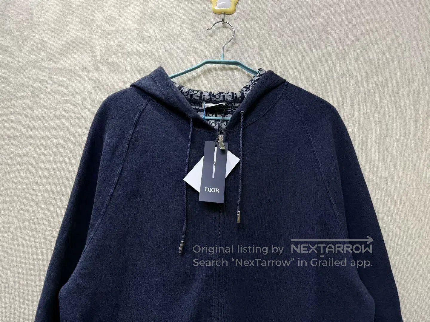Dior Dior Dark Blue Lined Full Logo Cashmere Jacket| Size US XXL / EU 58 / 5 - 2 Thumbnail