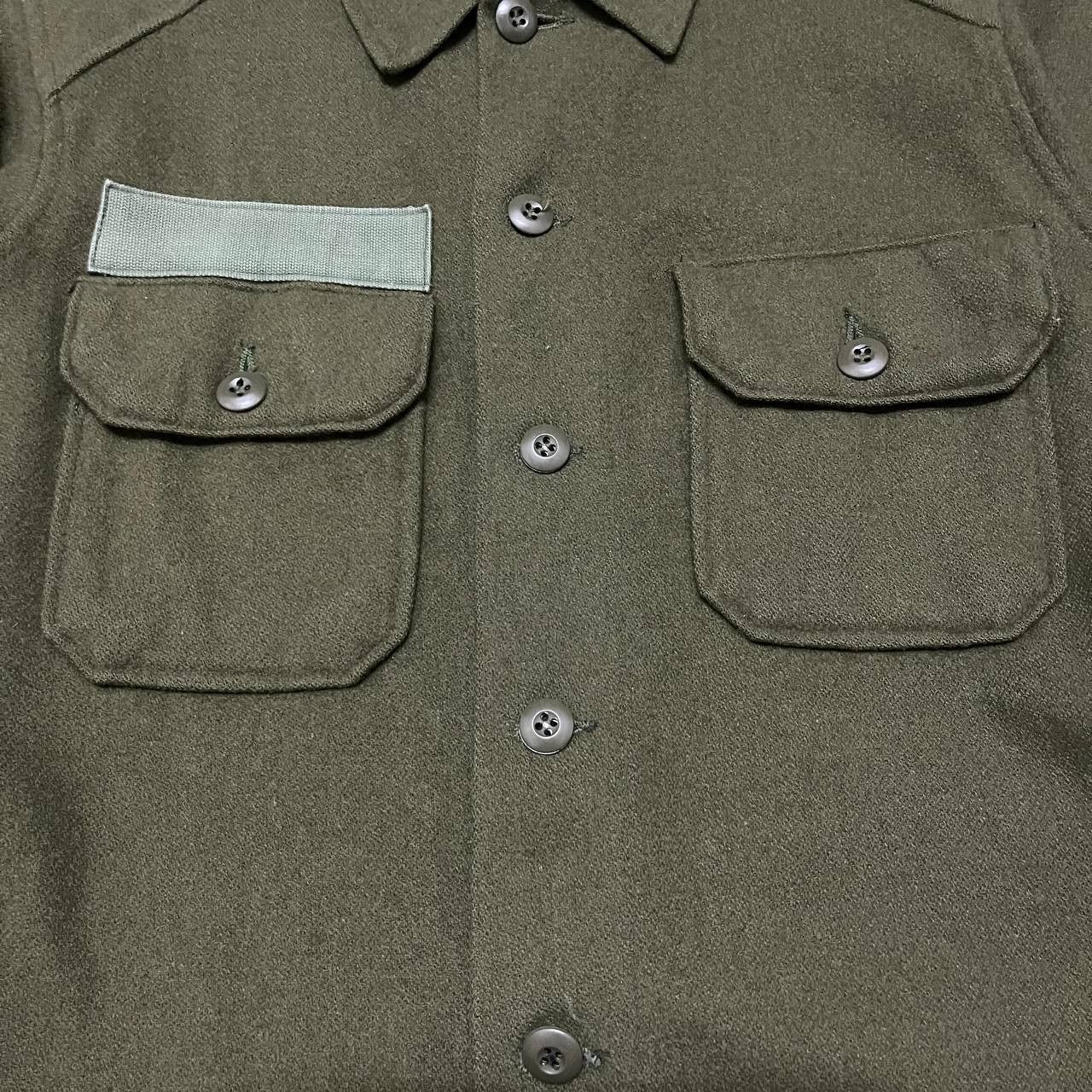 Vintage Vintage 70's Military Wool Shirt Jacket Size US S / EU 44-46 / 1 - 5 Thumbnail