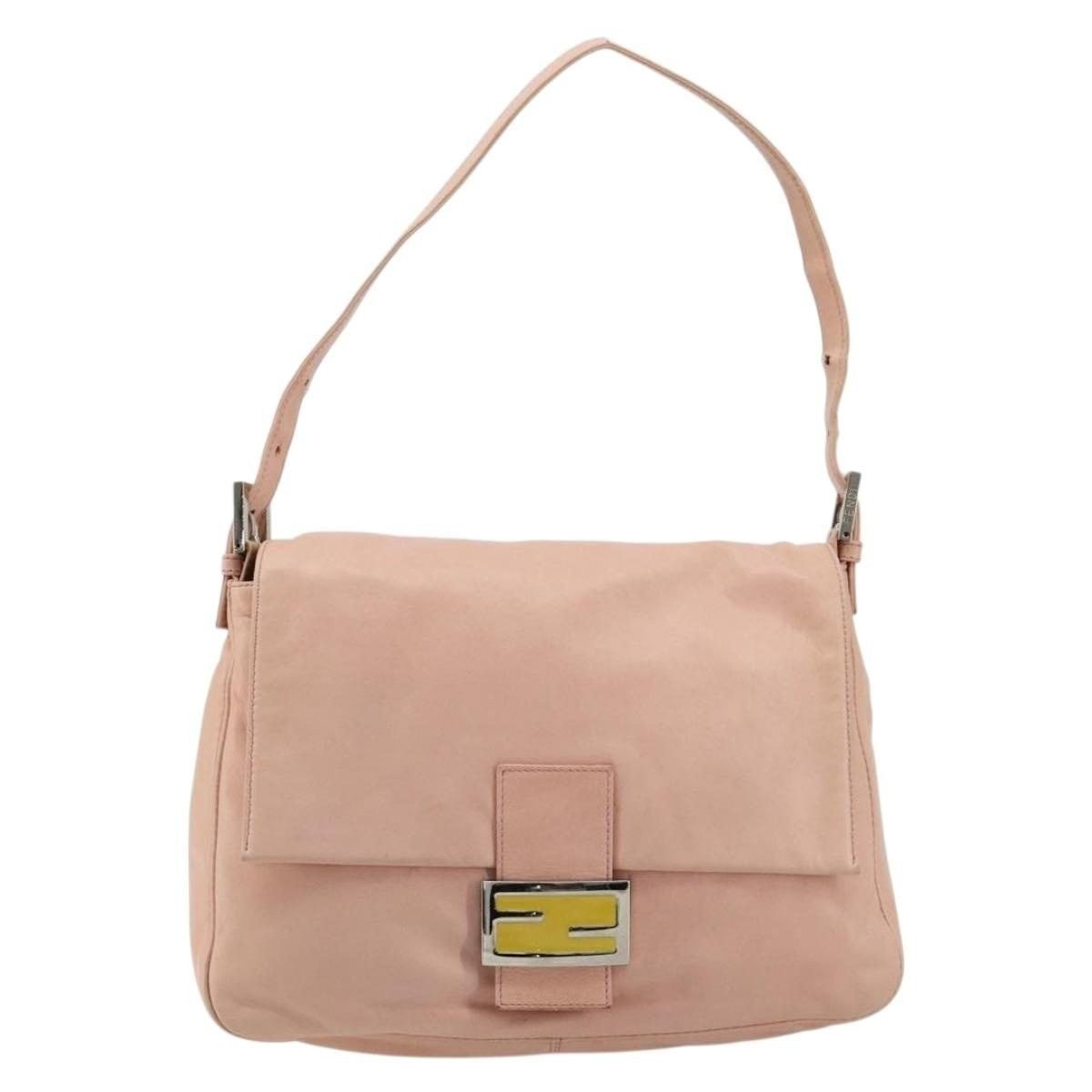 Fendi Fendi Leather Mamma Baguette Shoulder Bag Pink Size ONE SIZE - 1 Thumbnail