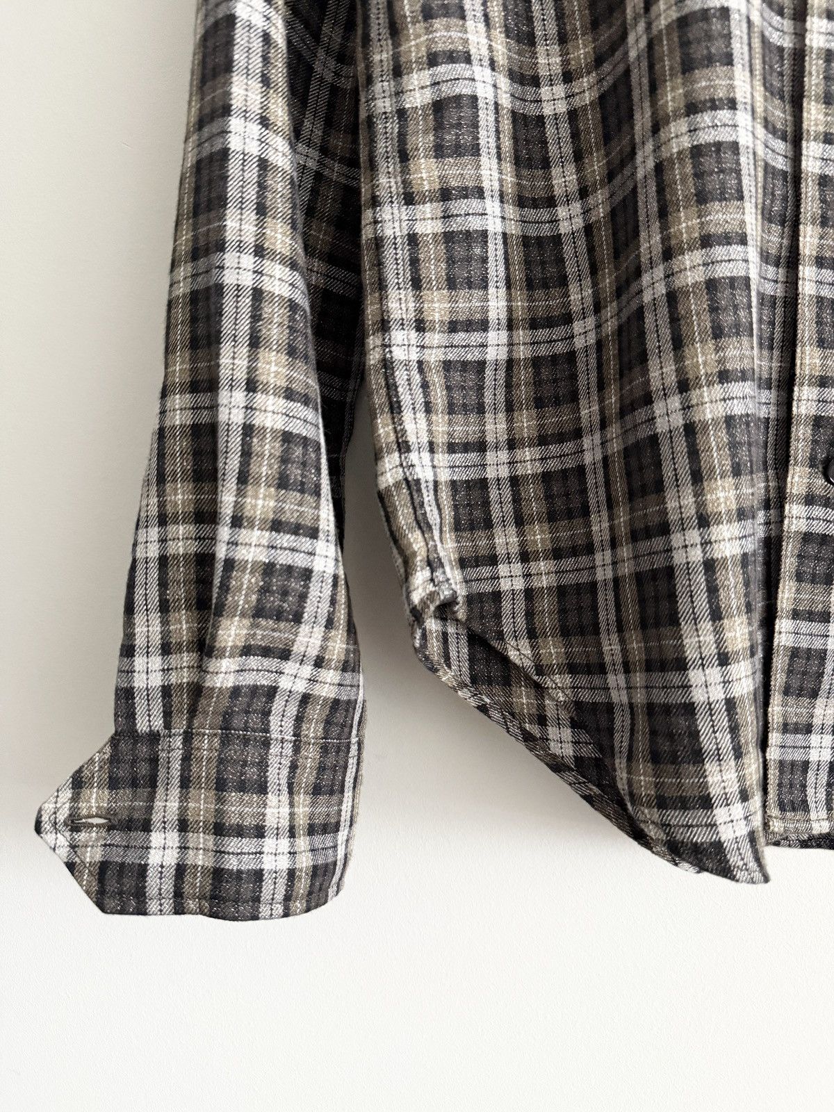 Saint Laurent Paris STEAL! Saint Laurent Hedi Flannel Button Up Shirt Size US S / EU 44-46 / 1 - 4 Thumbnail