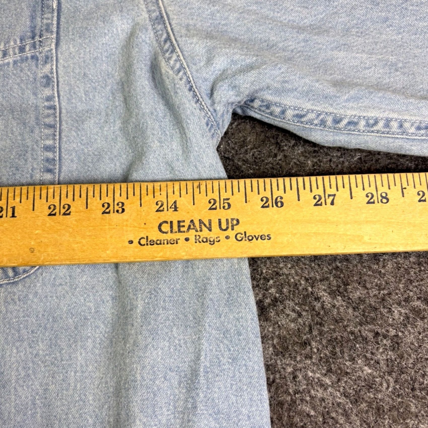 Lee VINTAGE Lee Sport Pittsburgh Steelers Denim Button Up Shirt XL Light Wash NFL 90s Mens Button-Up Collared Blue Steelers Casual Sports Retro Size US XXL / EU 58 / 5 - 3 Thumbnail