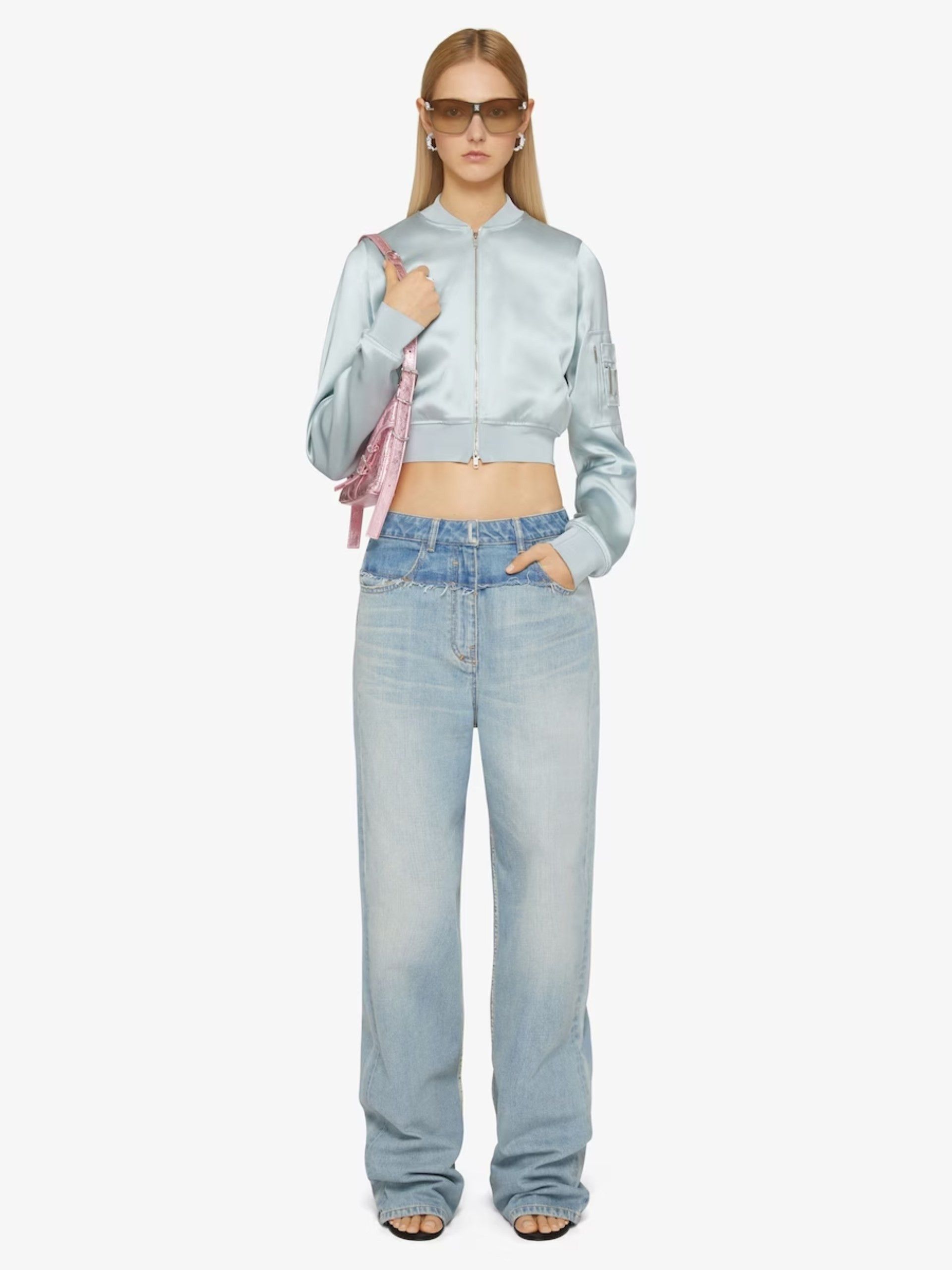Givenchy o1gr1nt0125 Big Mix Denim Jeans in Blue Size 28" / US 6 / IT 42 - 2 Thumbnail