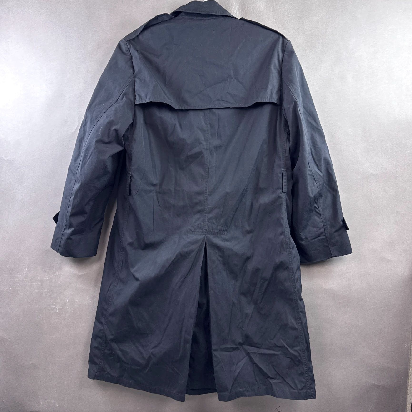 Vintage VINTAGE Centre US Military Coat Trench Blue 42 Regular Men 90s Coat, All Weather, Long, Pockets, Fall Winter Spring, Shirt? Size US XS / EU 42 / 0 - 2 Thumbnail