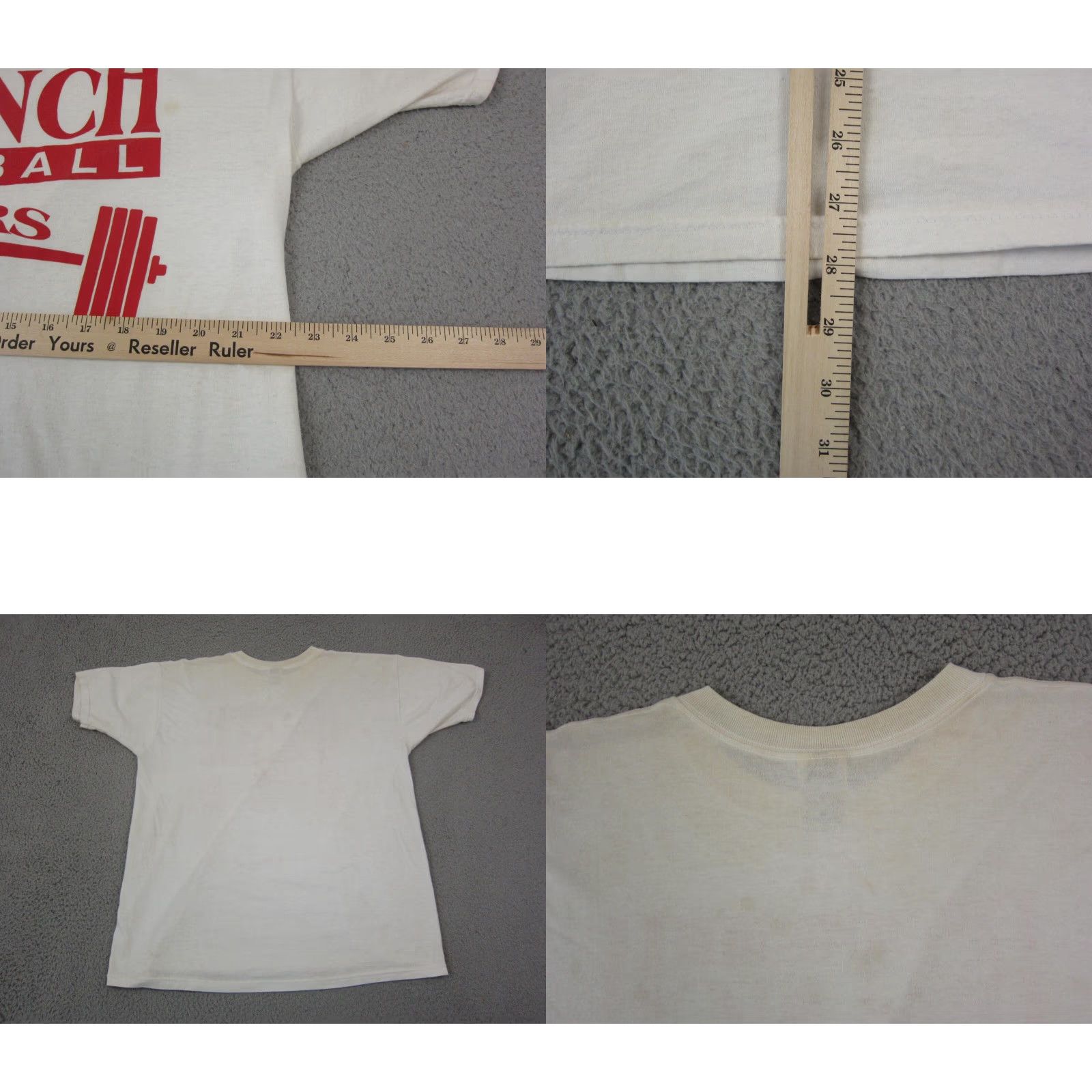 Fruit Of The Loom Vintage Fruit of the Loom Shirt Men XL White Football Bears Crew Neck Short Sleeve Cotton Polyester Logo Size US XL / EU 56 / 4 - 8 Thumbnail