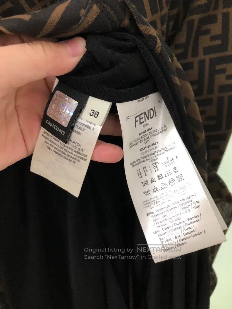 Fendi Fendi All-Print Dress Size XS / US 0-2 / IT 36-38 - 5 Thumbnail
