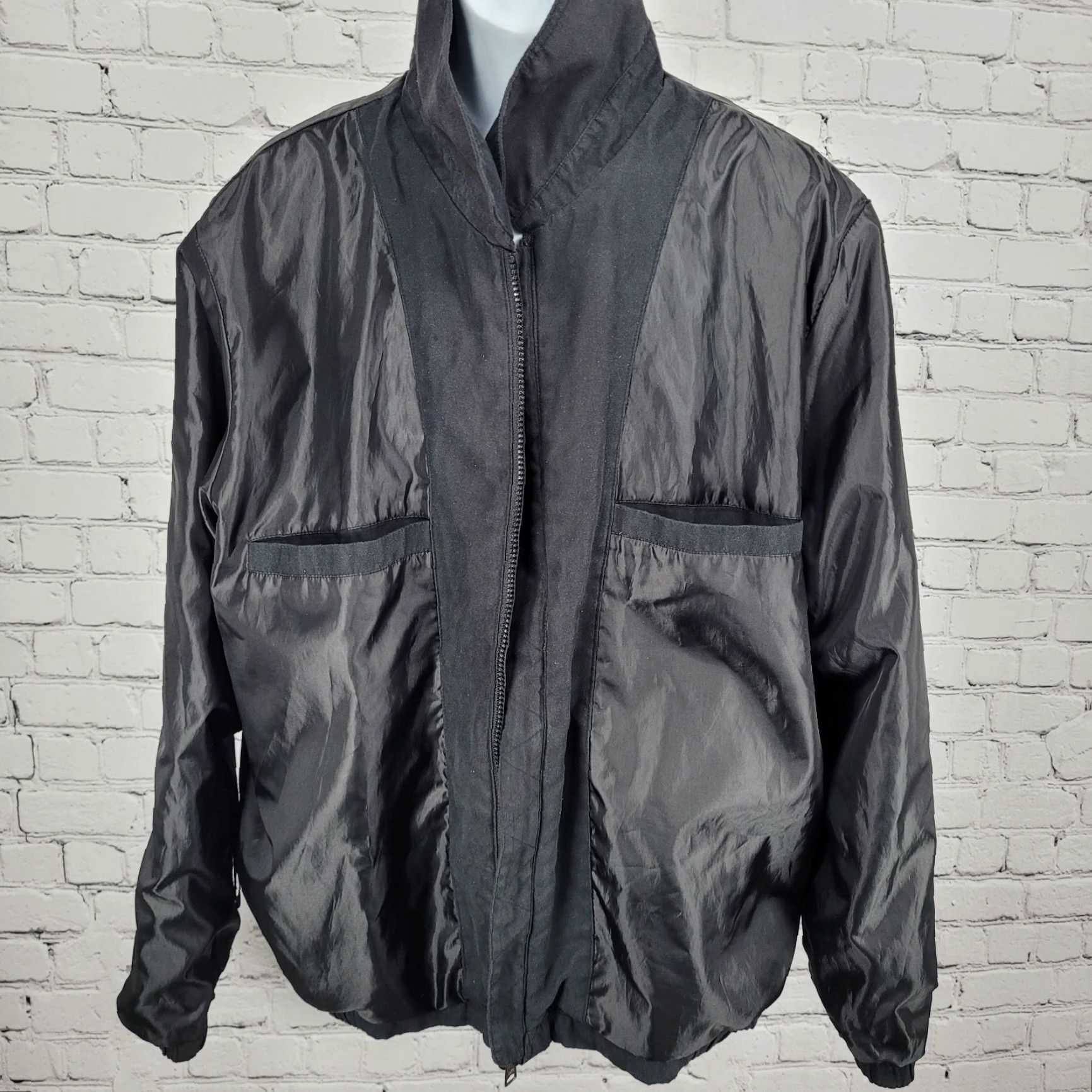 Joseph Abboud Joseph Abboud Jacket Black Microfiber Full Zip Collared Lightweight Lined XL Size US XL / EU 56 / 4 - 5 Thumbnail