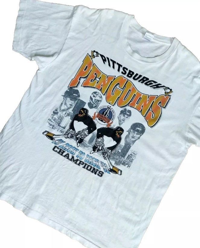 Fruit Of The Loom × Vintage Vintage Pittsburgh Penguins 1992 Champions Players t-shirt Size US XL / EU 56 / 4 - 3 Thumbnail