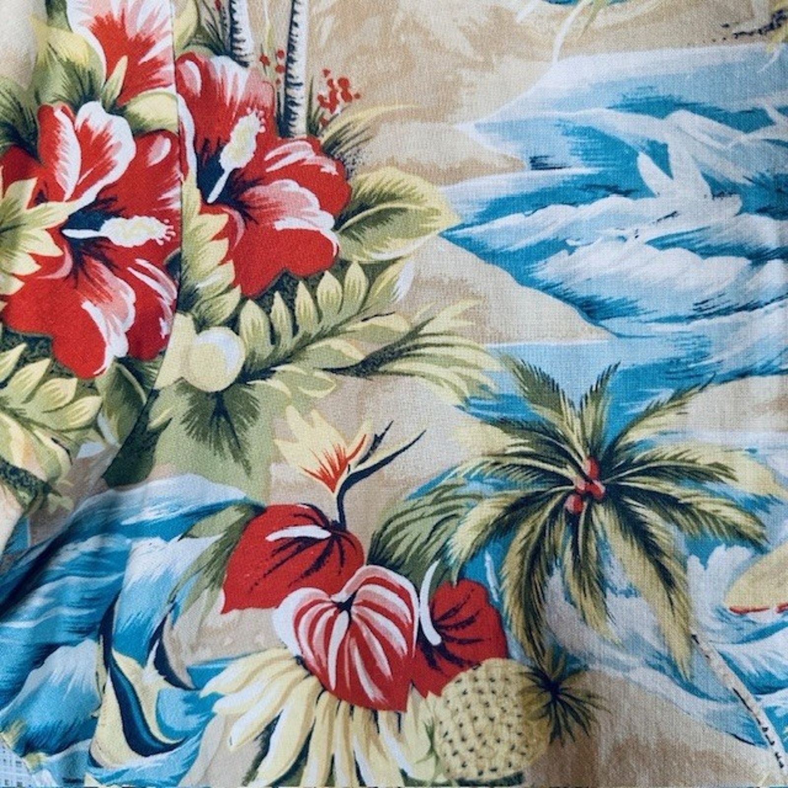 Other RJC Ltd Hawaiian Shirt Large Surfing Palms Hibiscus USA VTG Size US XL / EU 56 / 4 - 6 Thumbnail