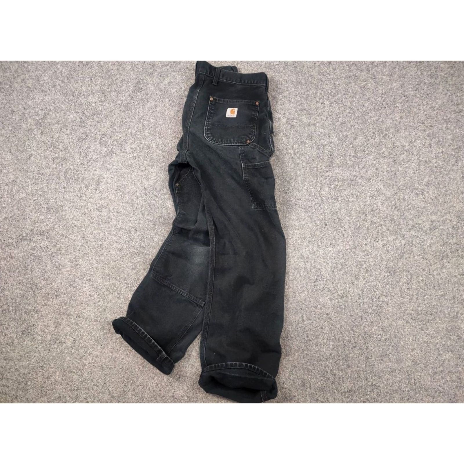Carhartt VINTAGE Carhartt double knee Pants Carpenter 90's Carhartt double knee Black Canvas USA Mens Regular 30" Waist 28" Inseam 365 Size US 30 / EU 46 - 3 Thumbnail