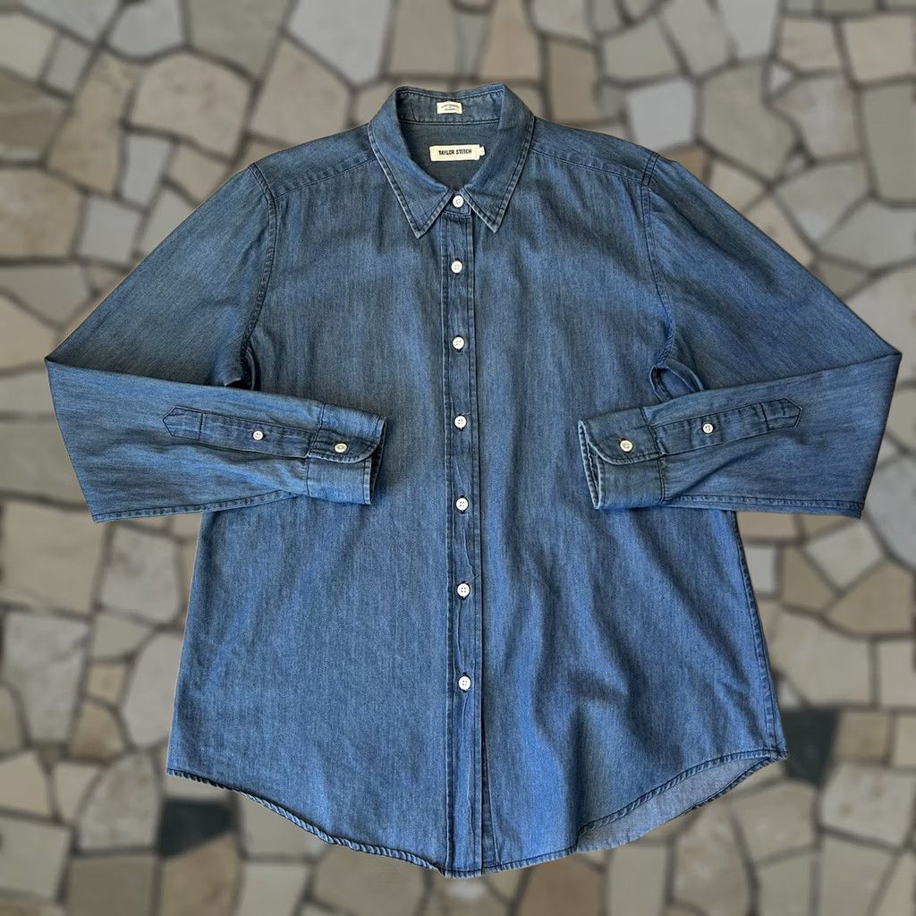 Taylor Stitch Taylor Stitch Shirt Button Up Long Sleeve Women’s Large Blue Denim Casual Workwear California Beach Outdoor Size L / US 10 / IT 46 - 1 Thumbnail